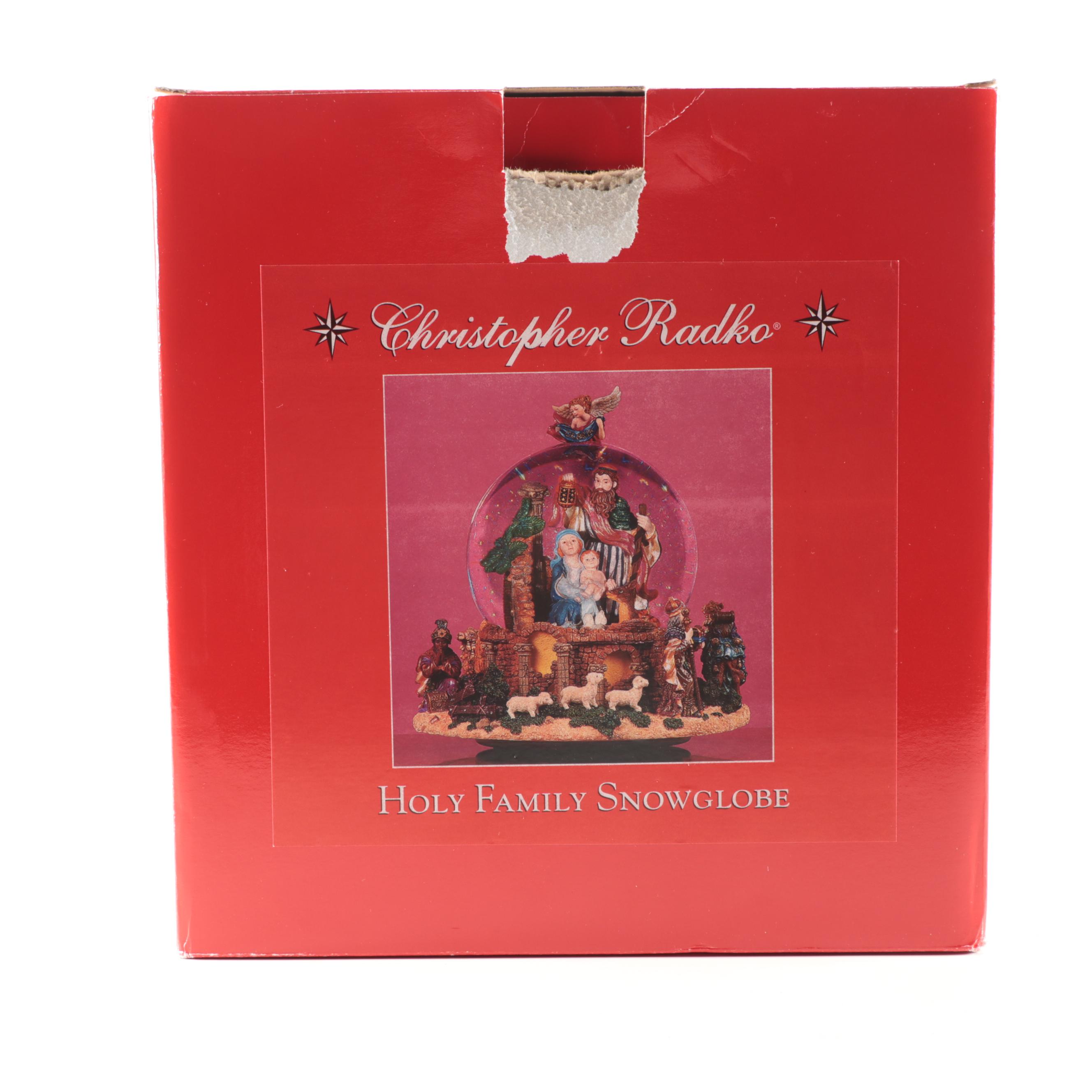 Christopher Radko "Holy Family" Snowglobe, Contemporary