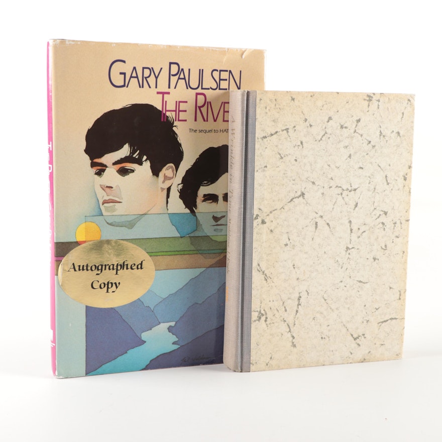 Signed Early Printing "The River" by Gary Paulsen with "A Wrinkle in Time"