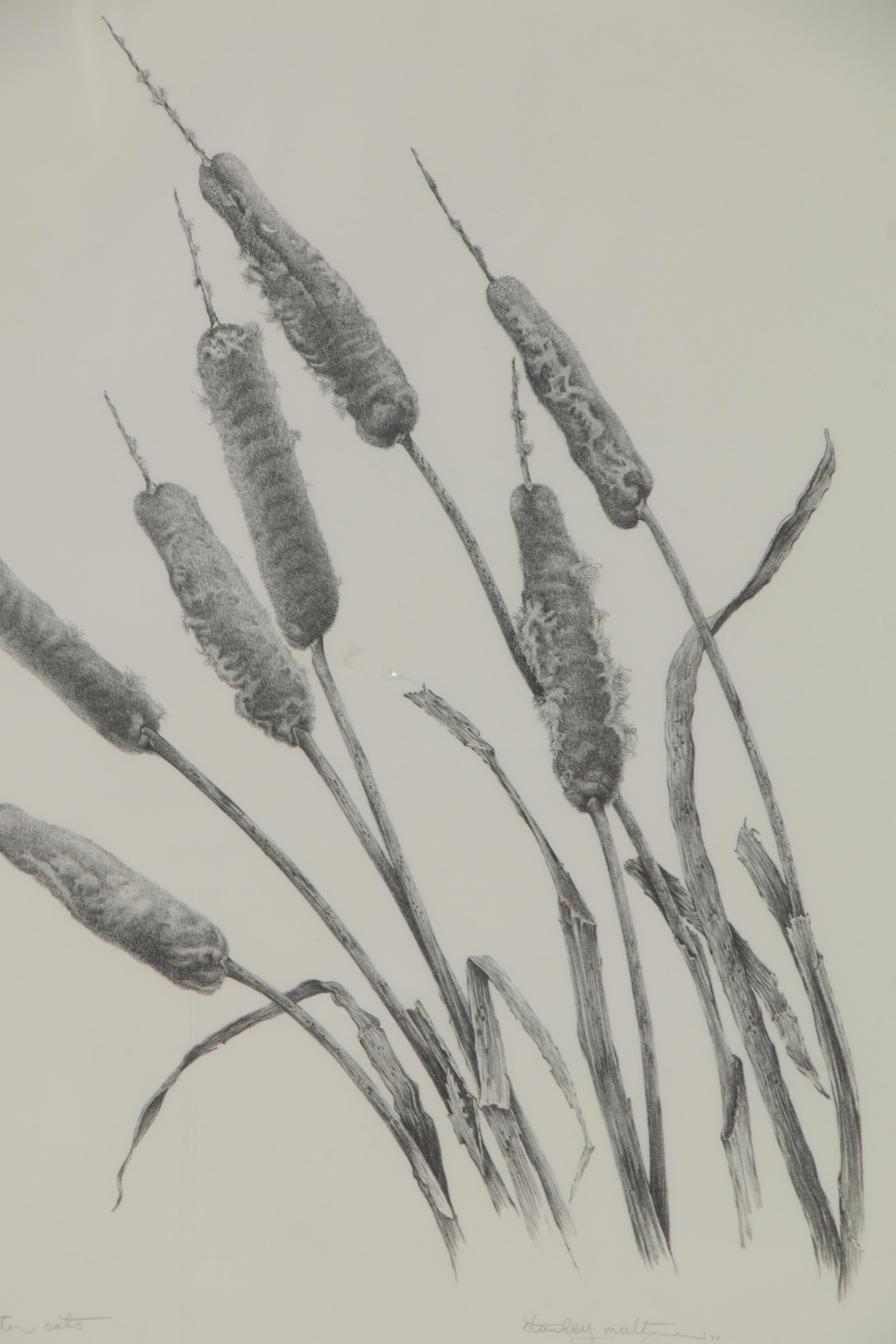 Stanley Maltzman Lithograph "Winter Cats," 1970