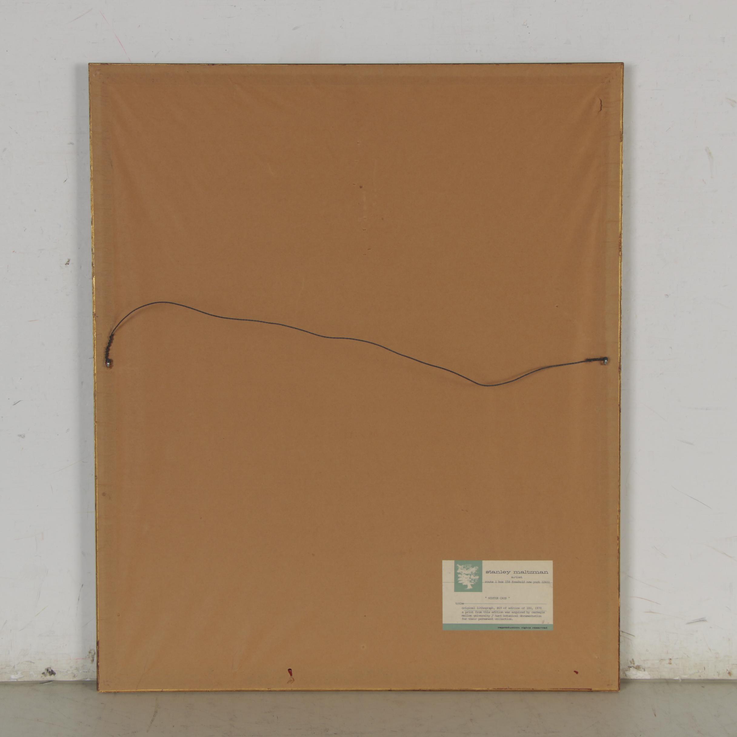 Stanley Maltzman Lithograph "Winter Cats," 1970