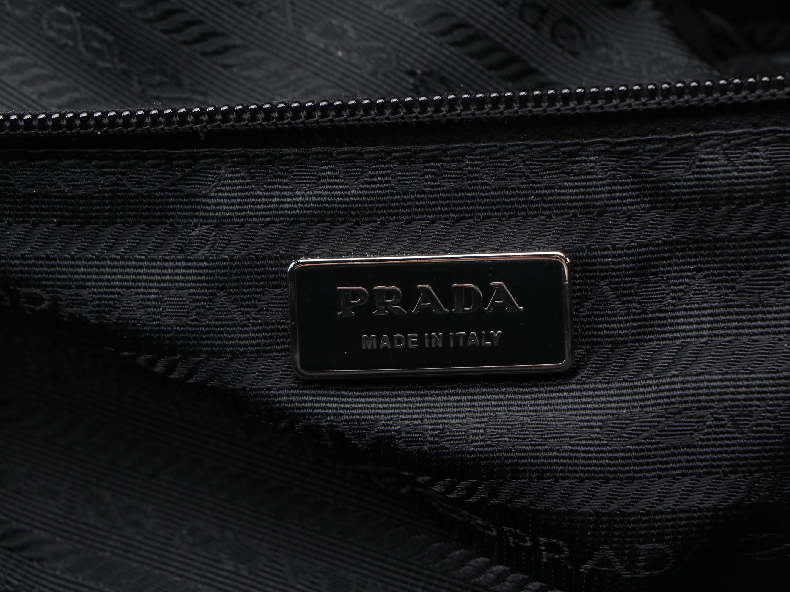 Prada Travel Bag in Black Nylon with Saffiano Leather Trim