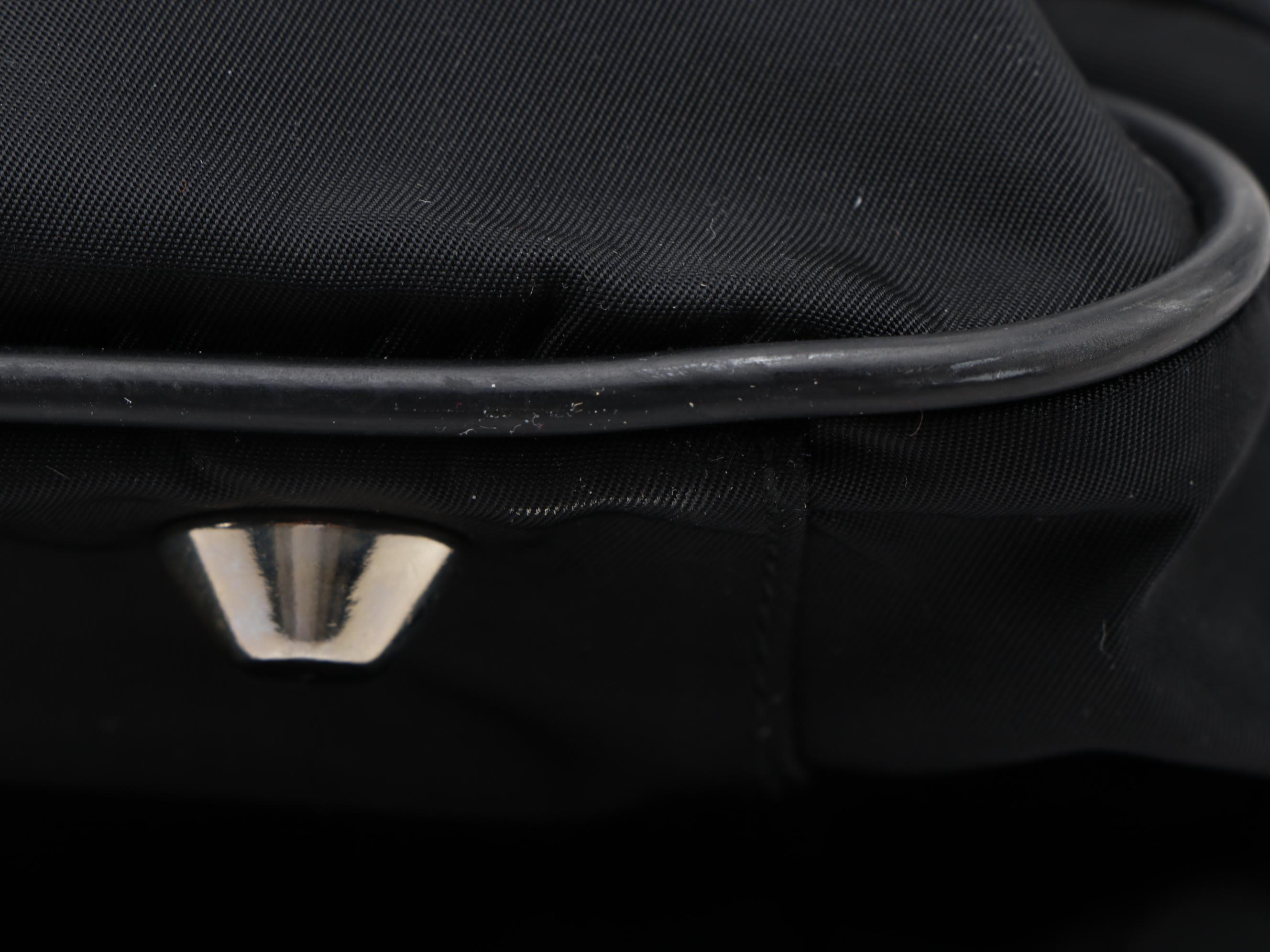 Prada Travel Bag in Black Nylon with Saffiano Leather Trim