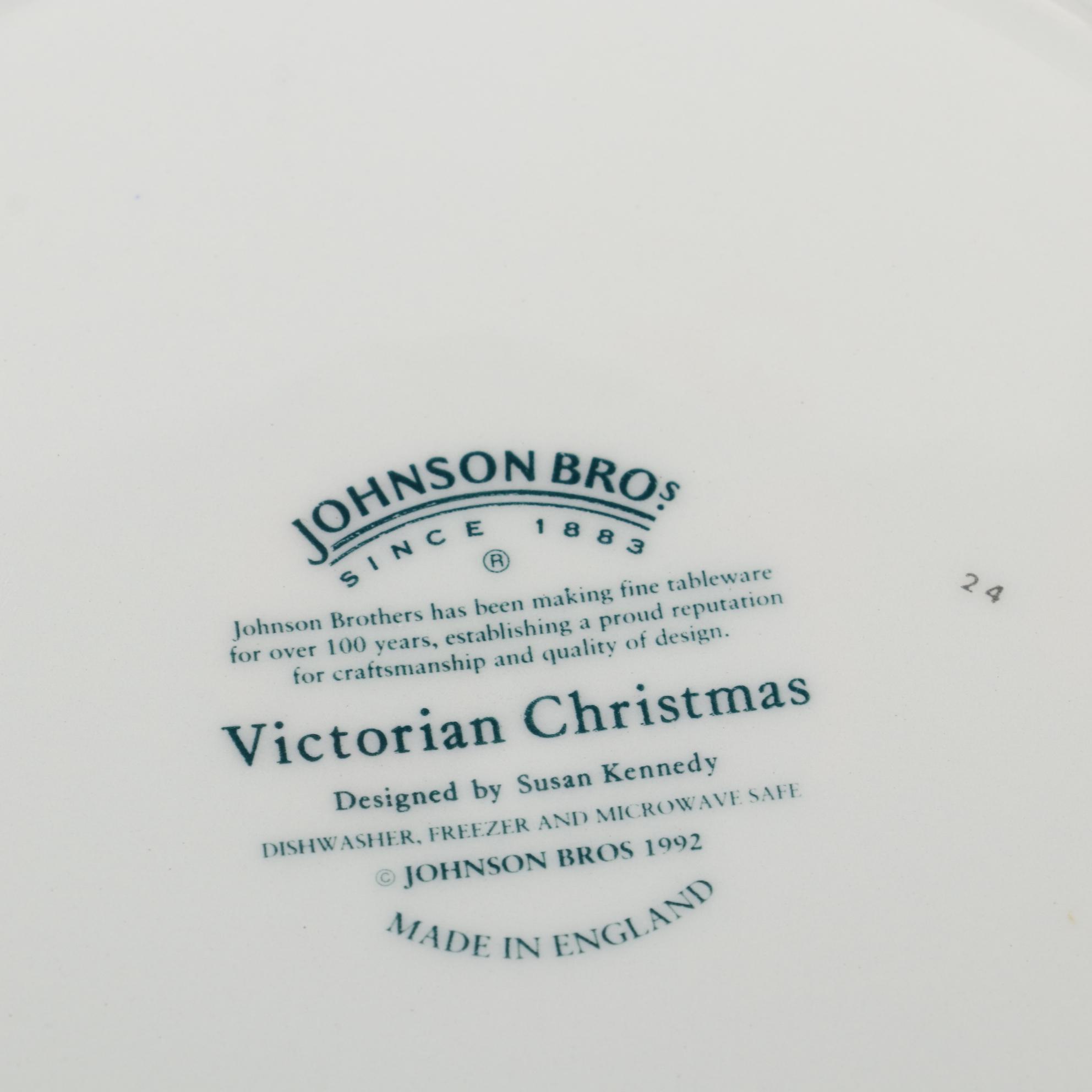 Johnson Bros. "Victorian Christmas" Dinnerware, Late 20th Century