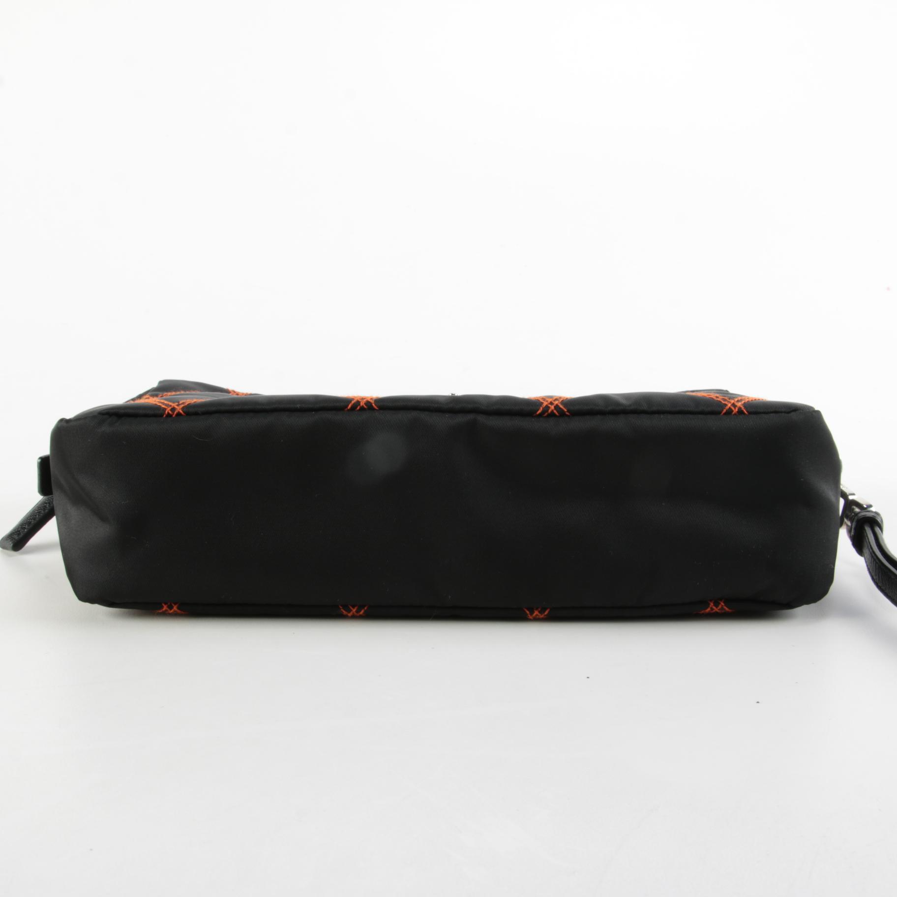 Prada Impunto Quilted Tessuto Nylon Wristlet Pouch