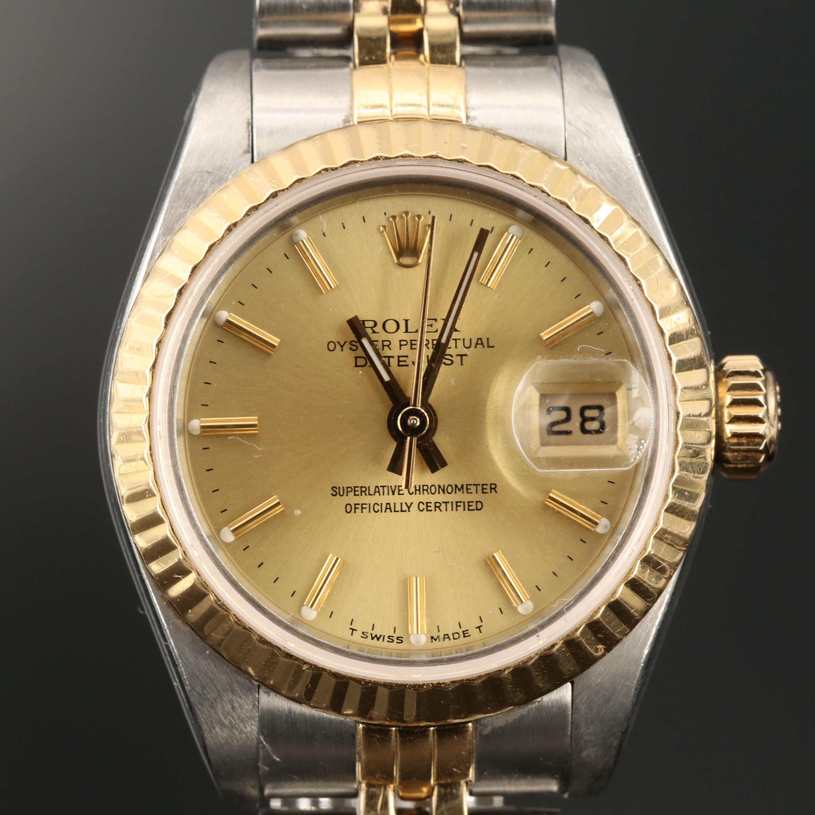 1987 Rolex Datejust 18K Gold and Stainless Steel Automatic Watch