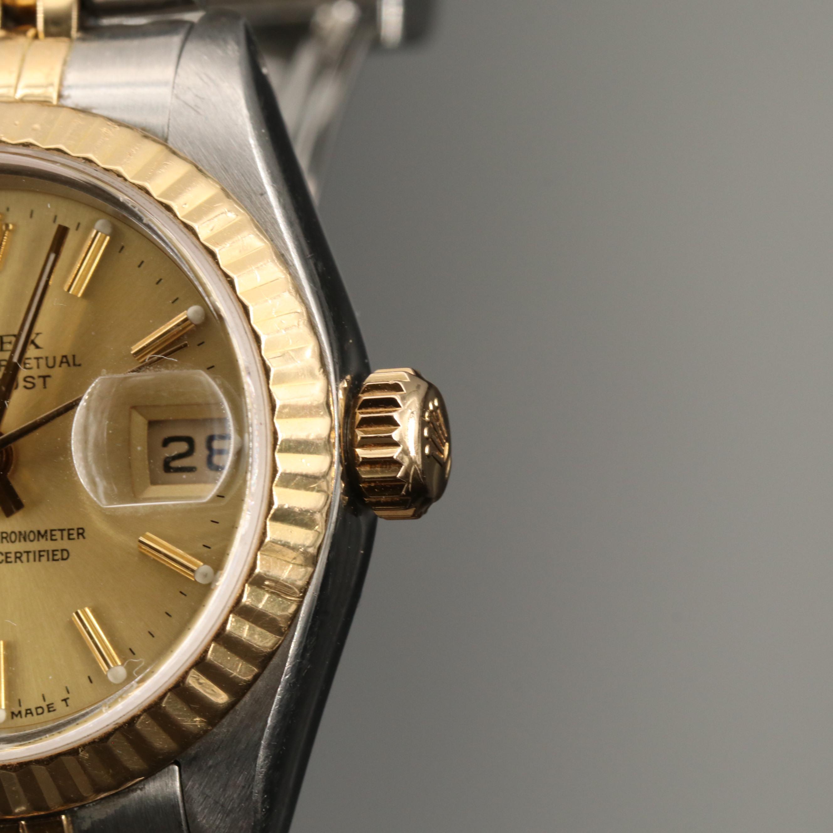 1987 Rolex Datejust 18K Gold and Stainless Steel Automatic Watch