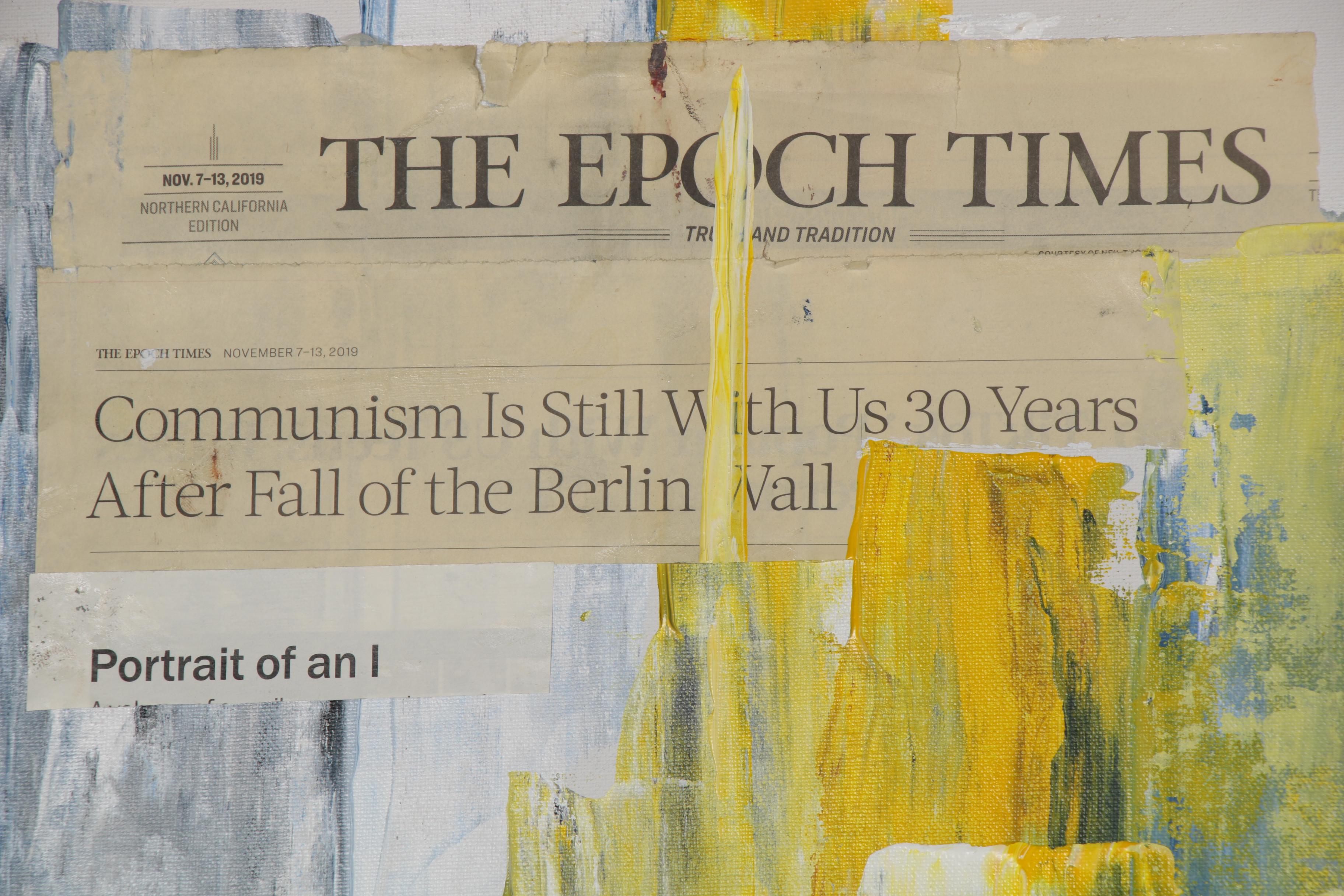 Stephen Aifegha Mixed Media Painting "Martin Luther King," 2020