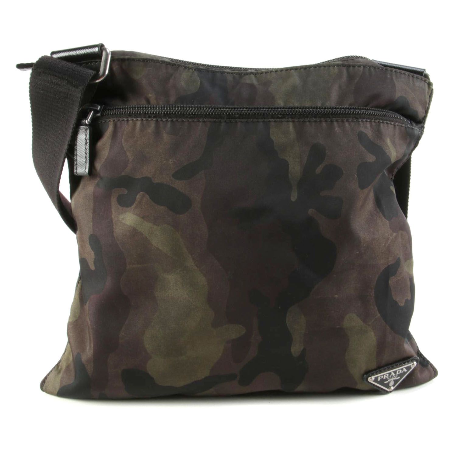 Prada Camo Tessuto Nylon Shoulder Bag