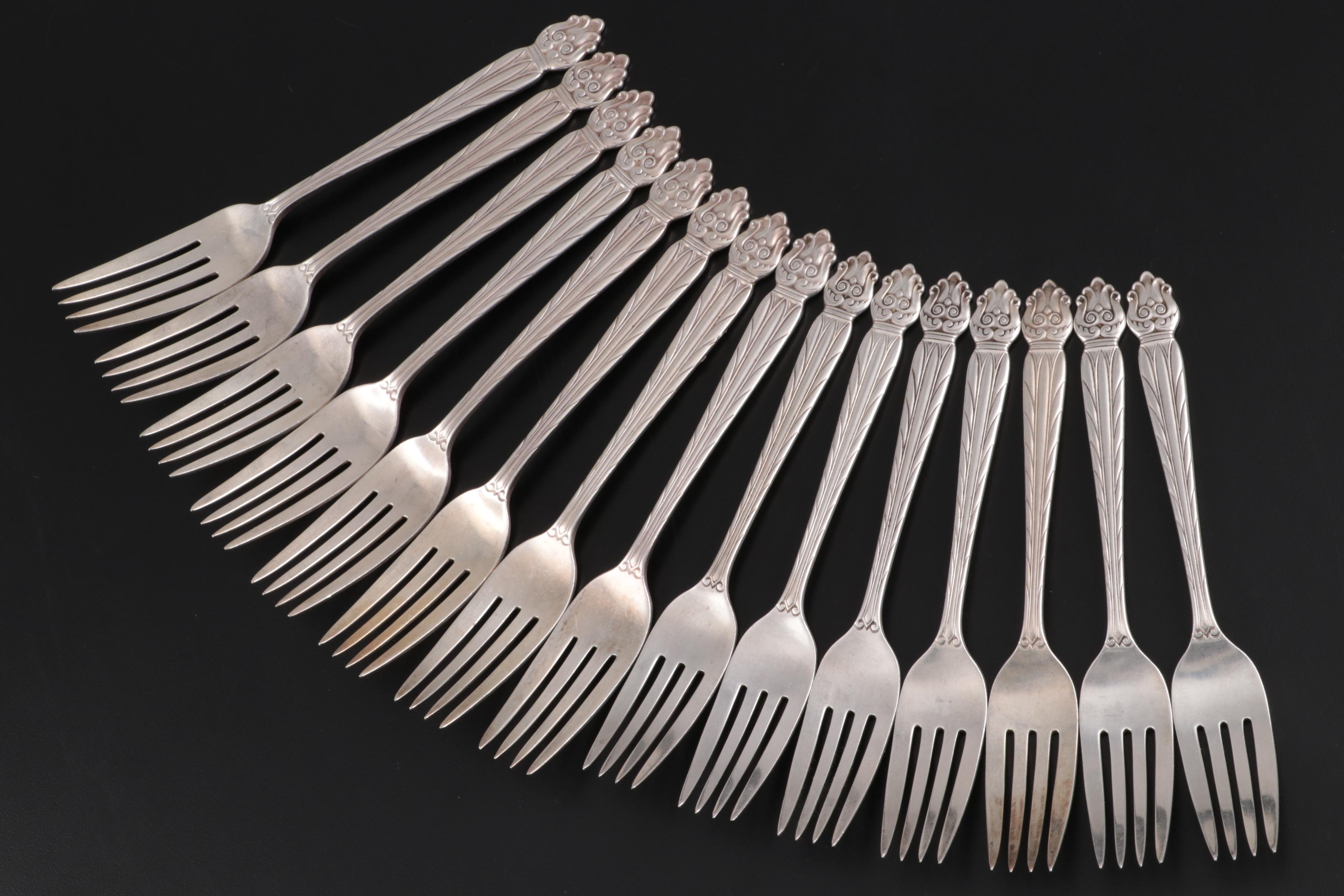 National Silver Co. "Intermezzo" Sterling Silver Flatware and Serving Utensils