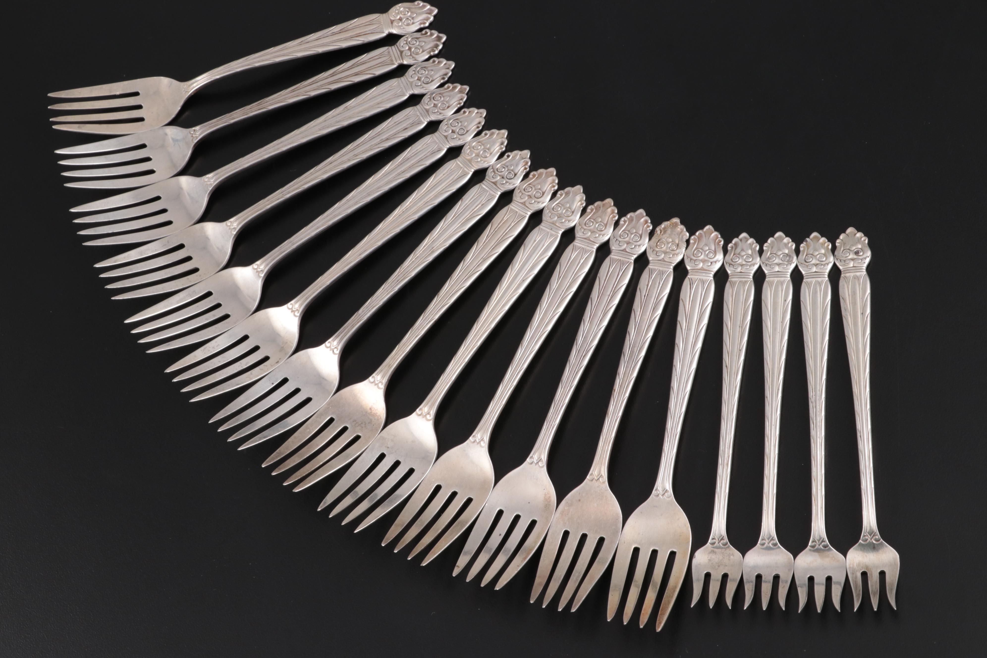 National Silver Co. "Intermezzo" Sterling Silver Flatware and Serving Utensils