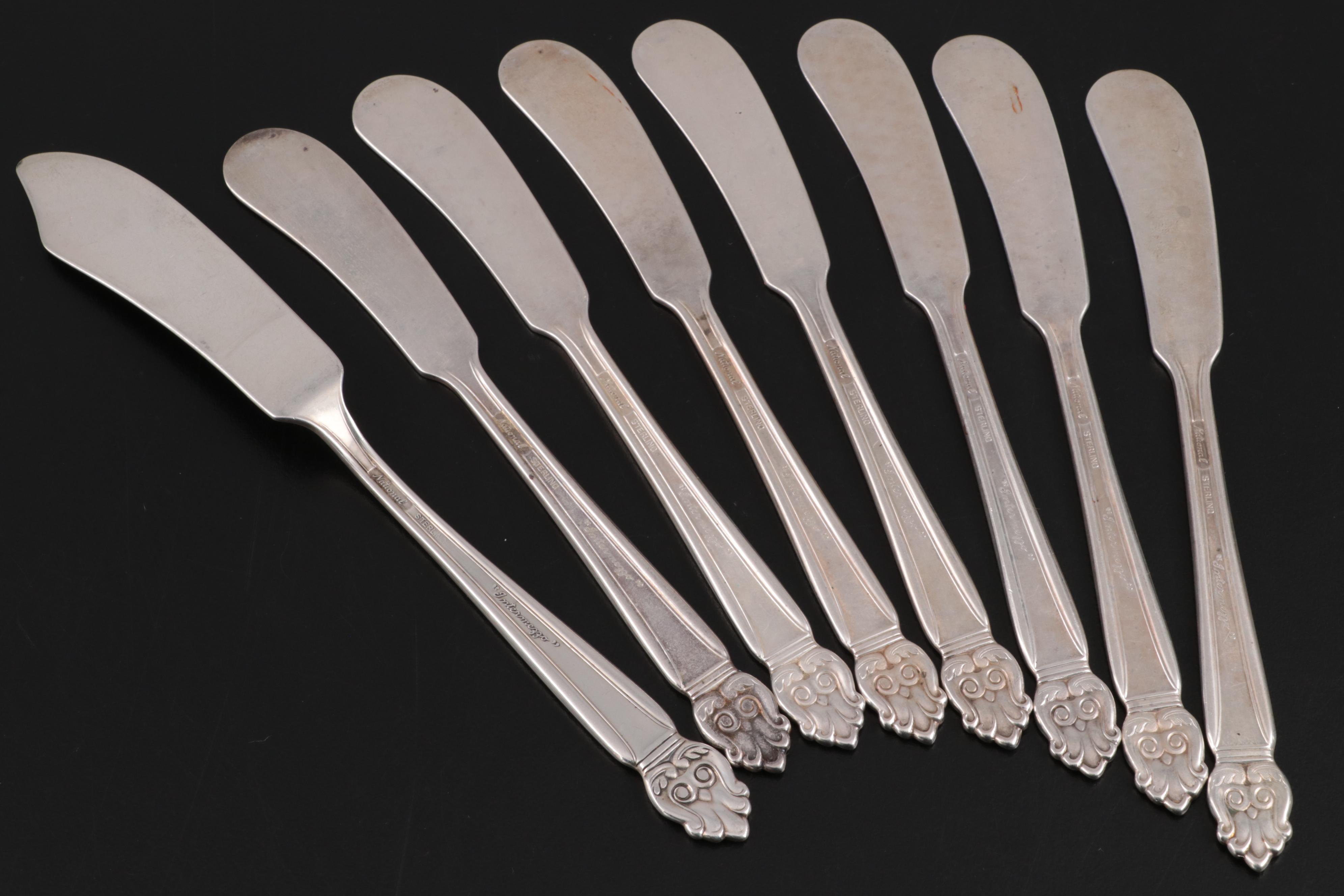 National Silver Co. "Intermezzo" Sterling Silver Flatware and Serving Utensils