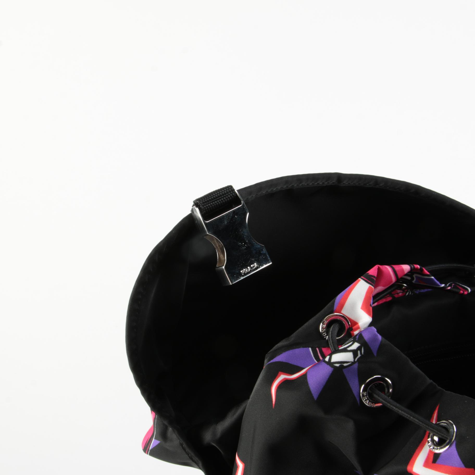 Prada x Universal Studios Frankenstein Drawstring Backpack in Printed Tessuto