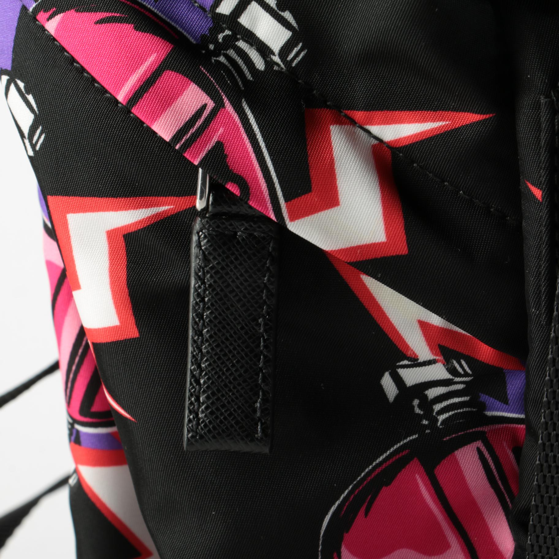 Prada x Universal Studios Frankenstein Drawstring Backpack in Printed Tessuto