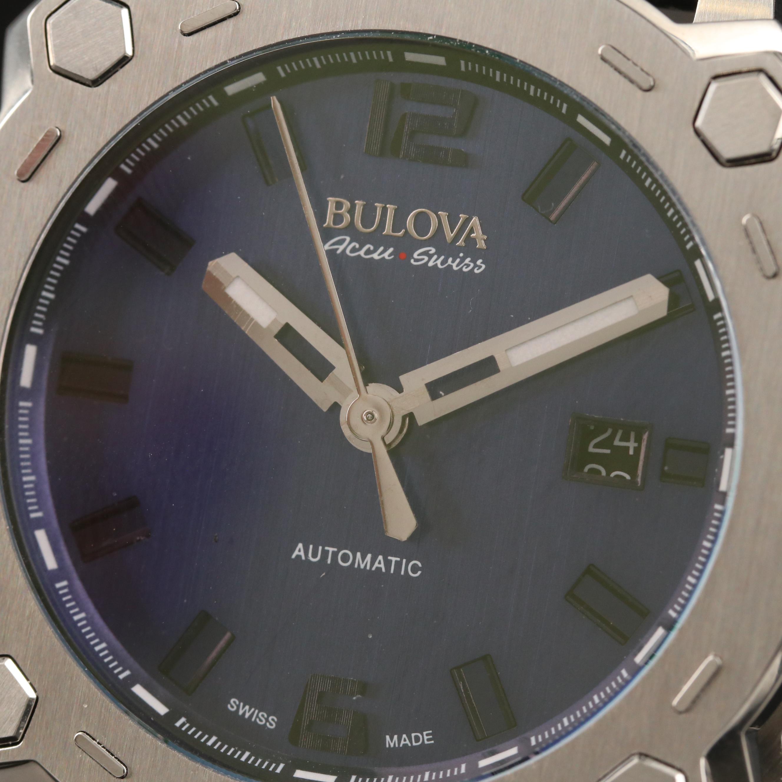 Bulova Accu-Swiss Percheron Stainless Steel Automatic Watch