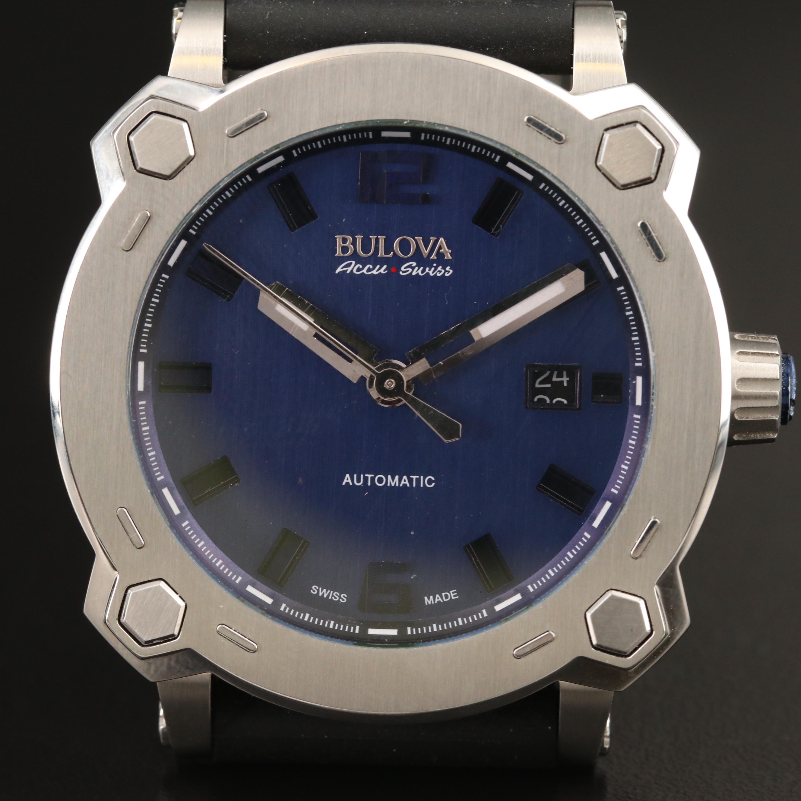 Bulova Accu-Swiss Percheron Stainless Steel Automatic Watch