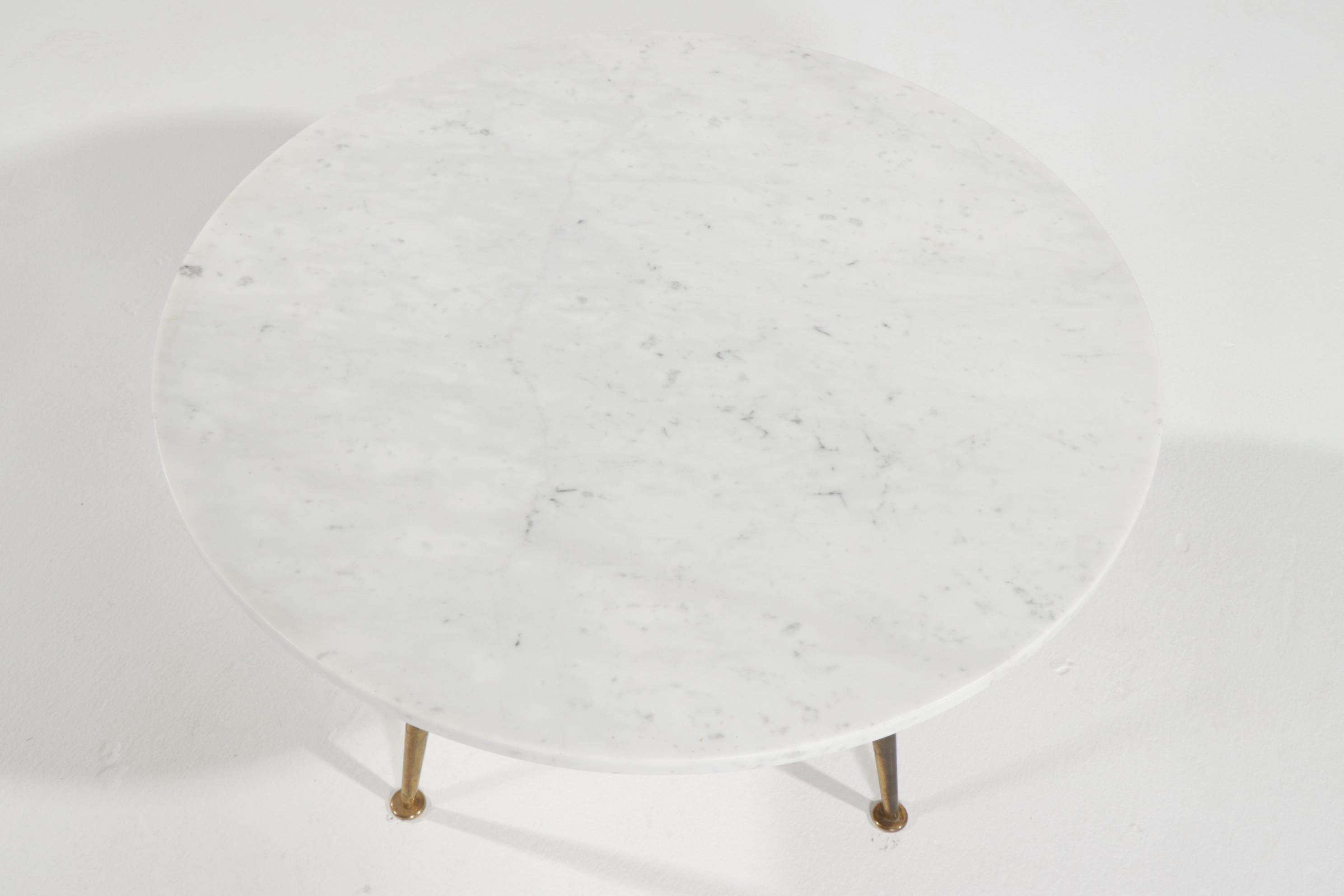 Walker Zanger Italian Marble Top Mid Century Modern Coffee Table