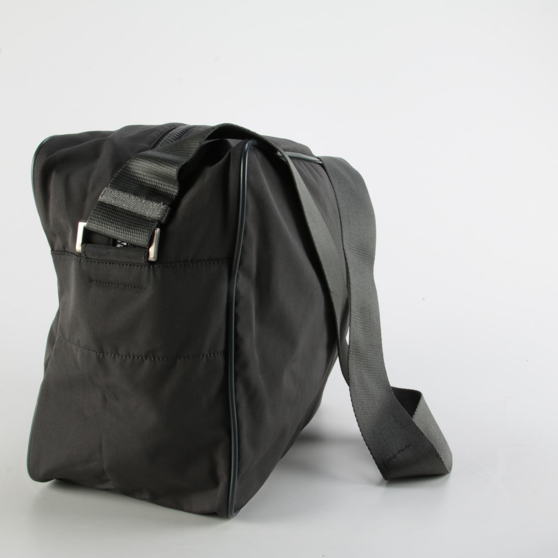 Prada Sport Linea Rossa Two-Zip Messenger Shoulder Bag in Grey Nylon