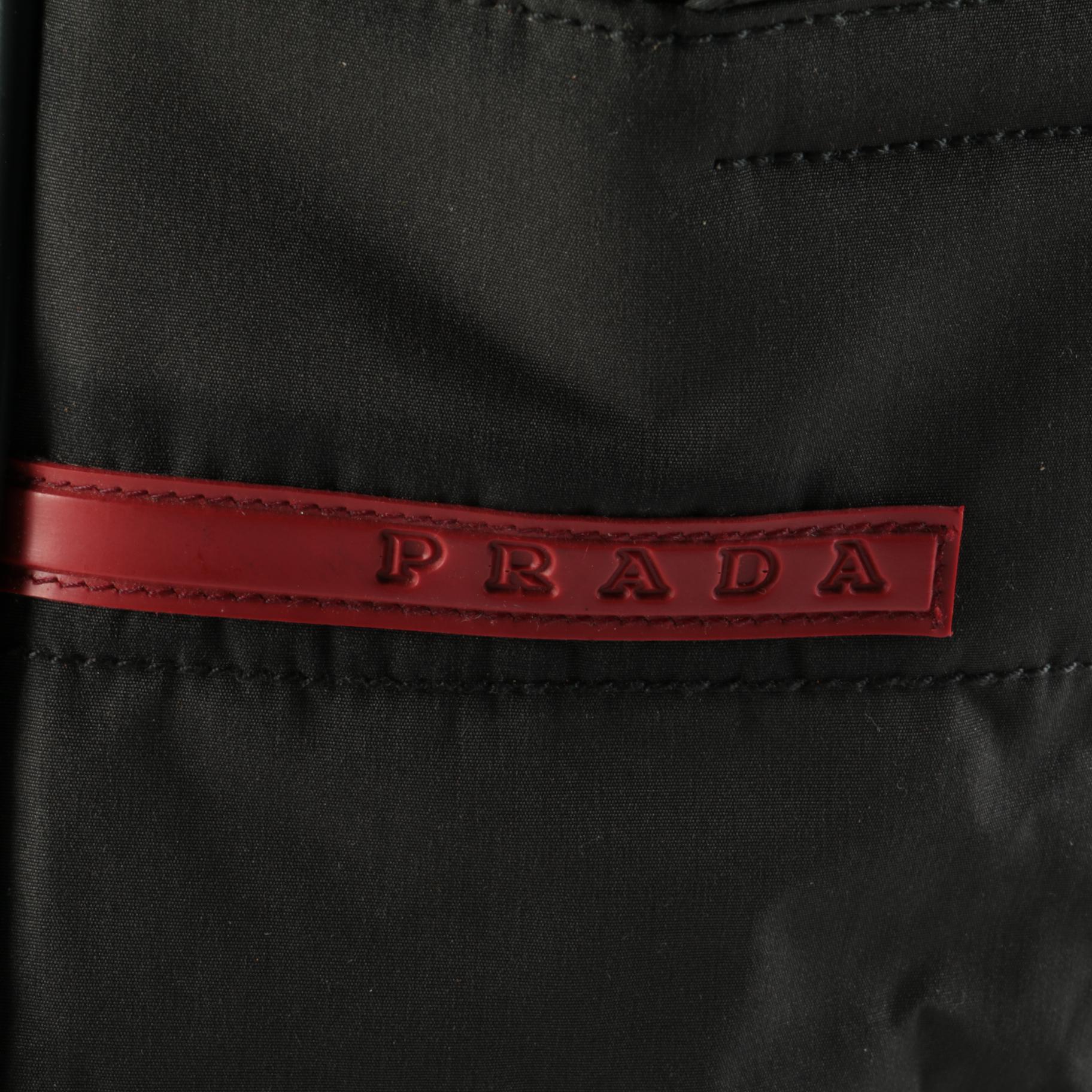 Prada Sport Linea Rossa Two-Zip Messenger Shoulder Bag in Grey Nylon