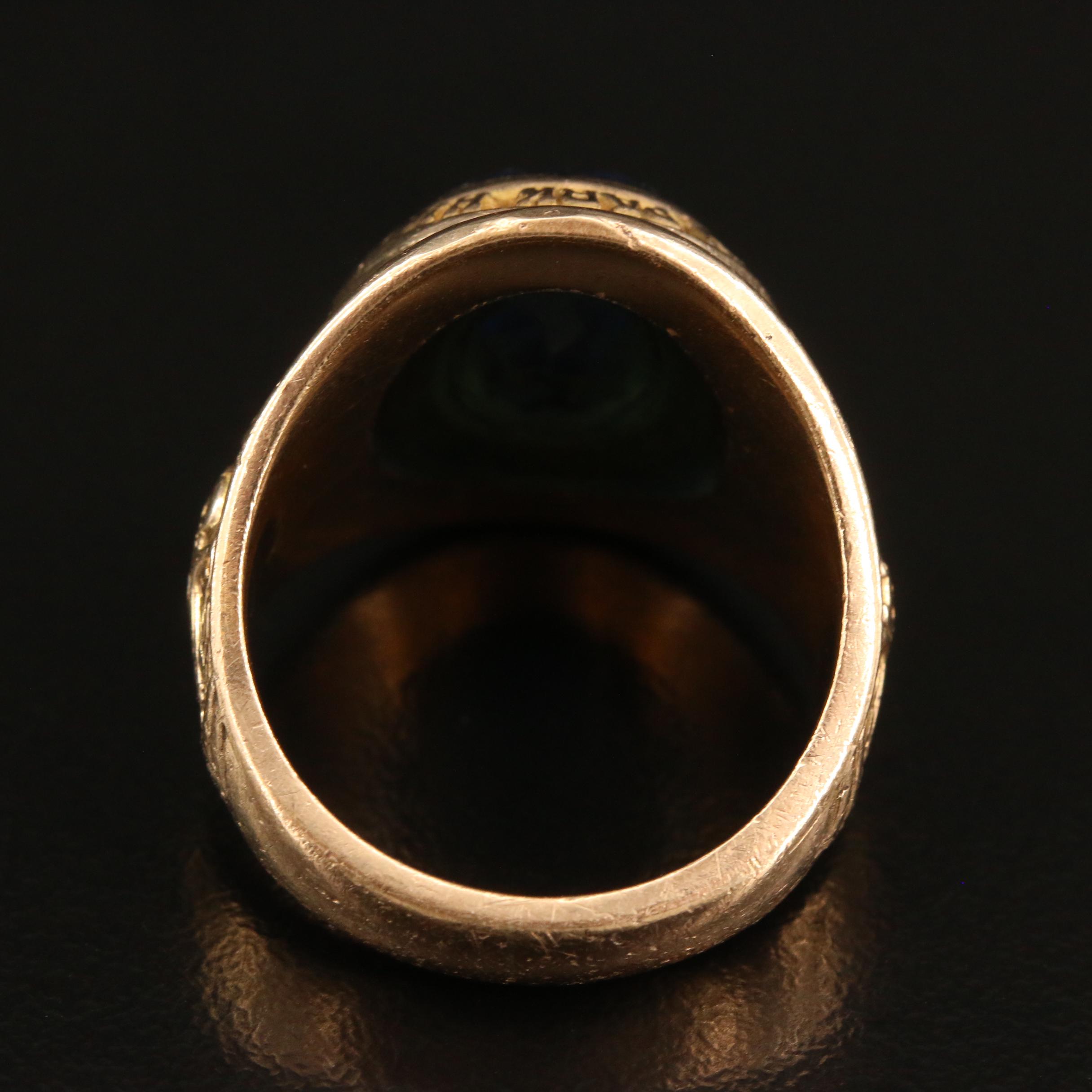 1960s Balfour 10K Spinel High School Class Ring