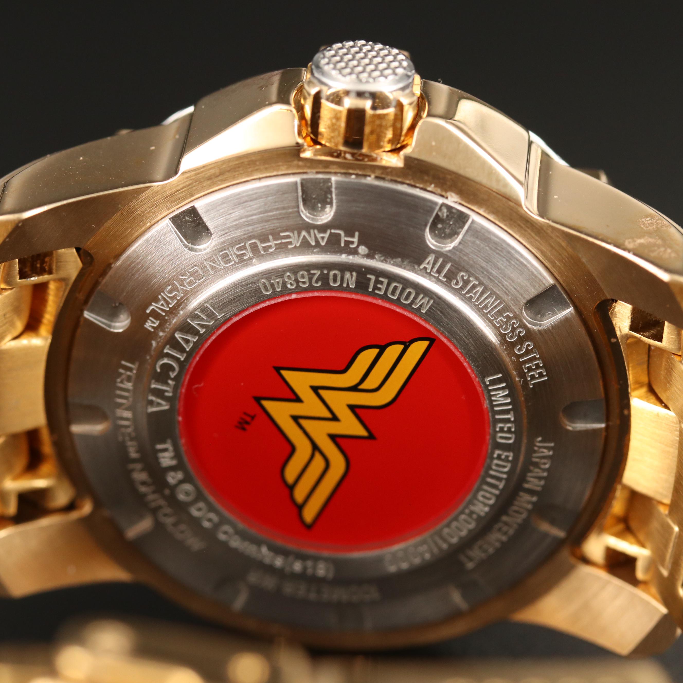 Invicta DC Comics Wonder Woman Limited Edition Stainless Steel Watch