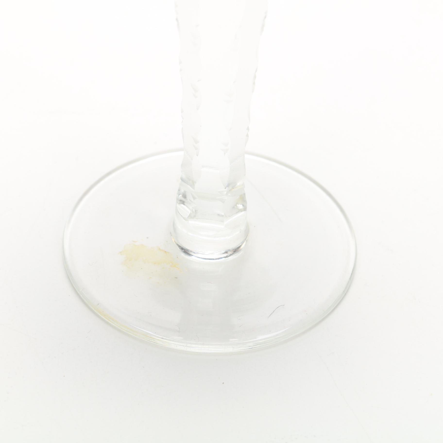 Bohemian Style Cased Ruby Cut to Clear Hock Glasses, 20th Century