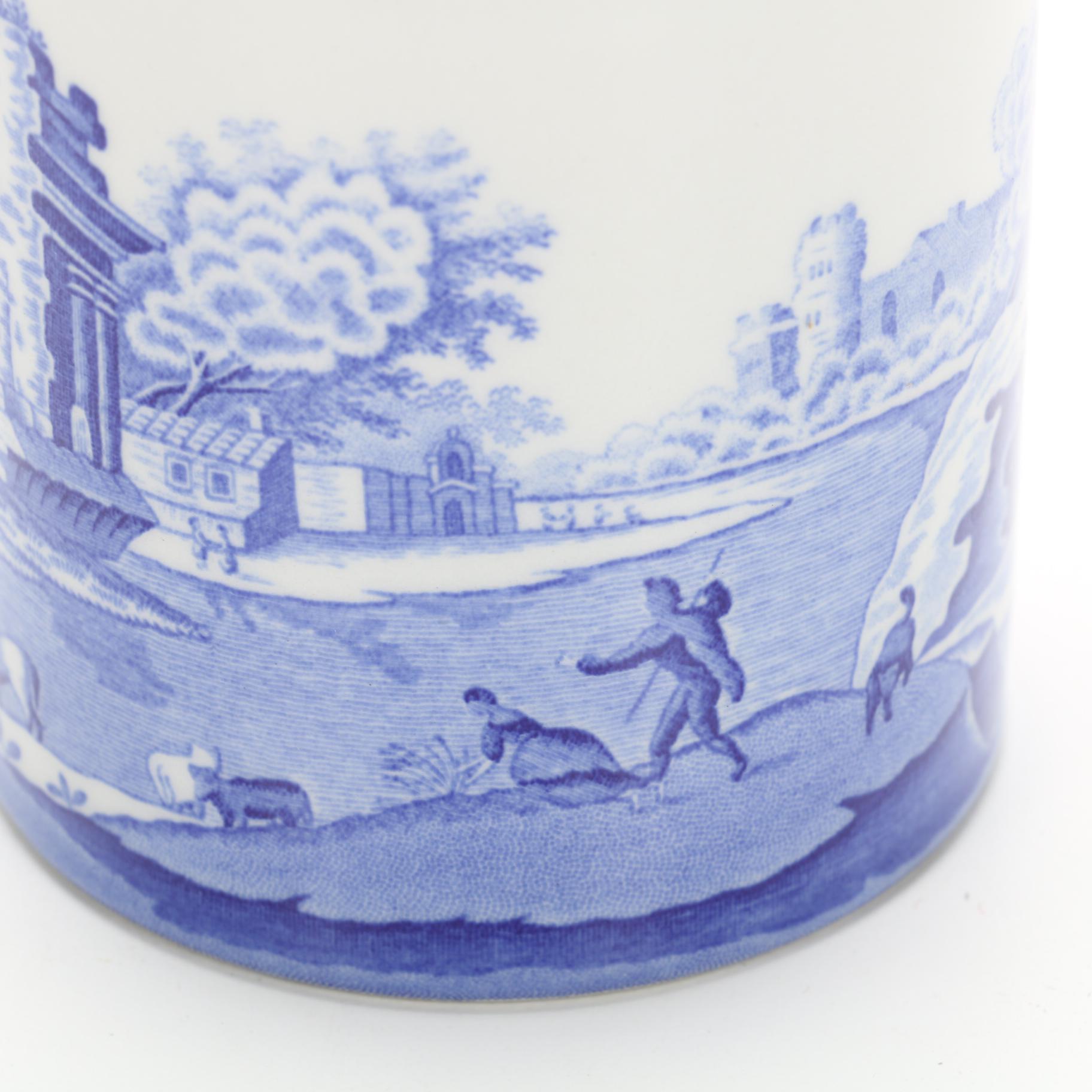 Spode "Blue Italian" Porcelain Mugs, Late 20th Century