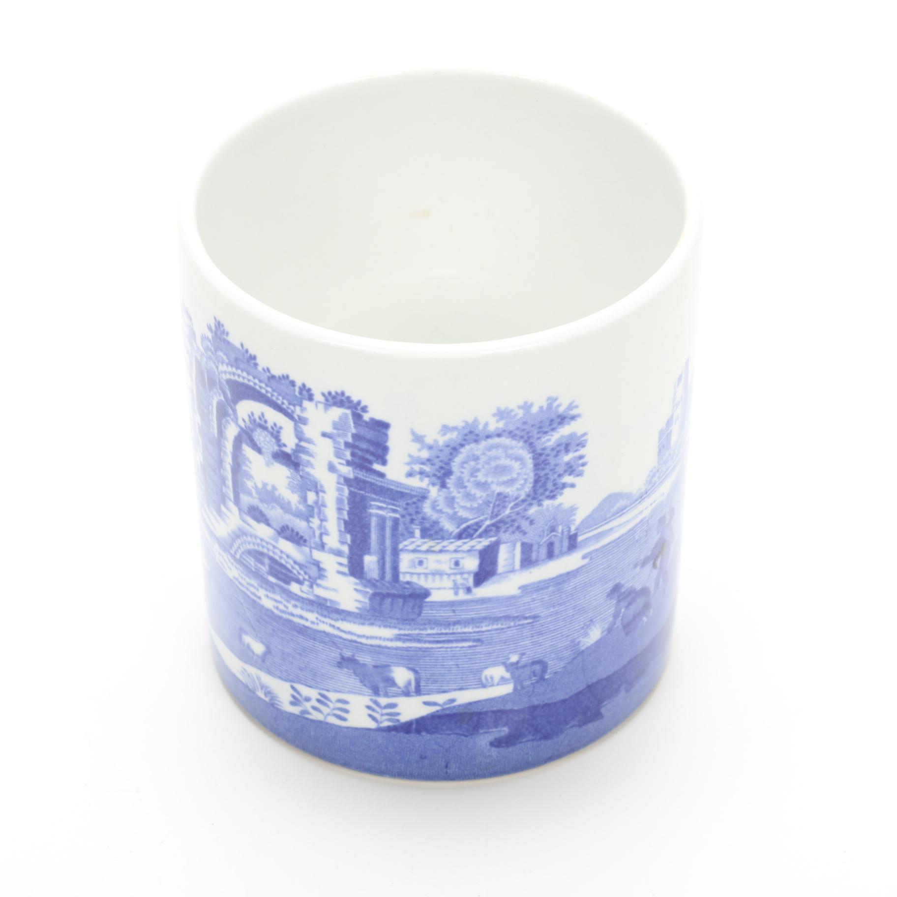 Spode "Blue Italian" Porcelain Mugs, Late 20th Century