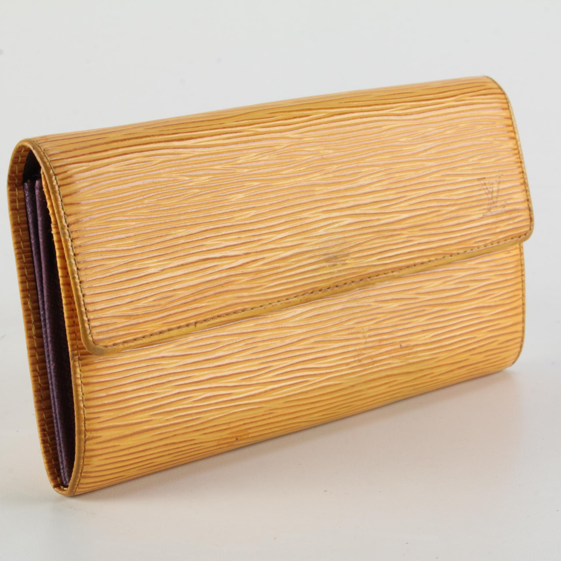 Modified Louis Vuitton Sarah Porte-Tresor Wallet in Mandarin Epi Leather