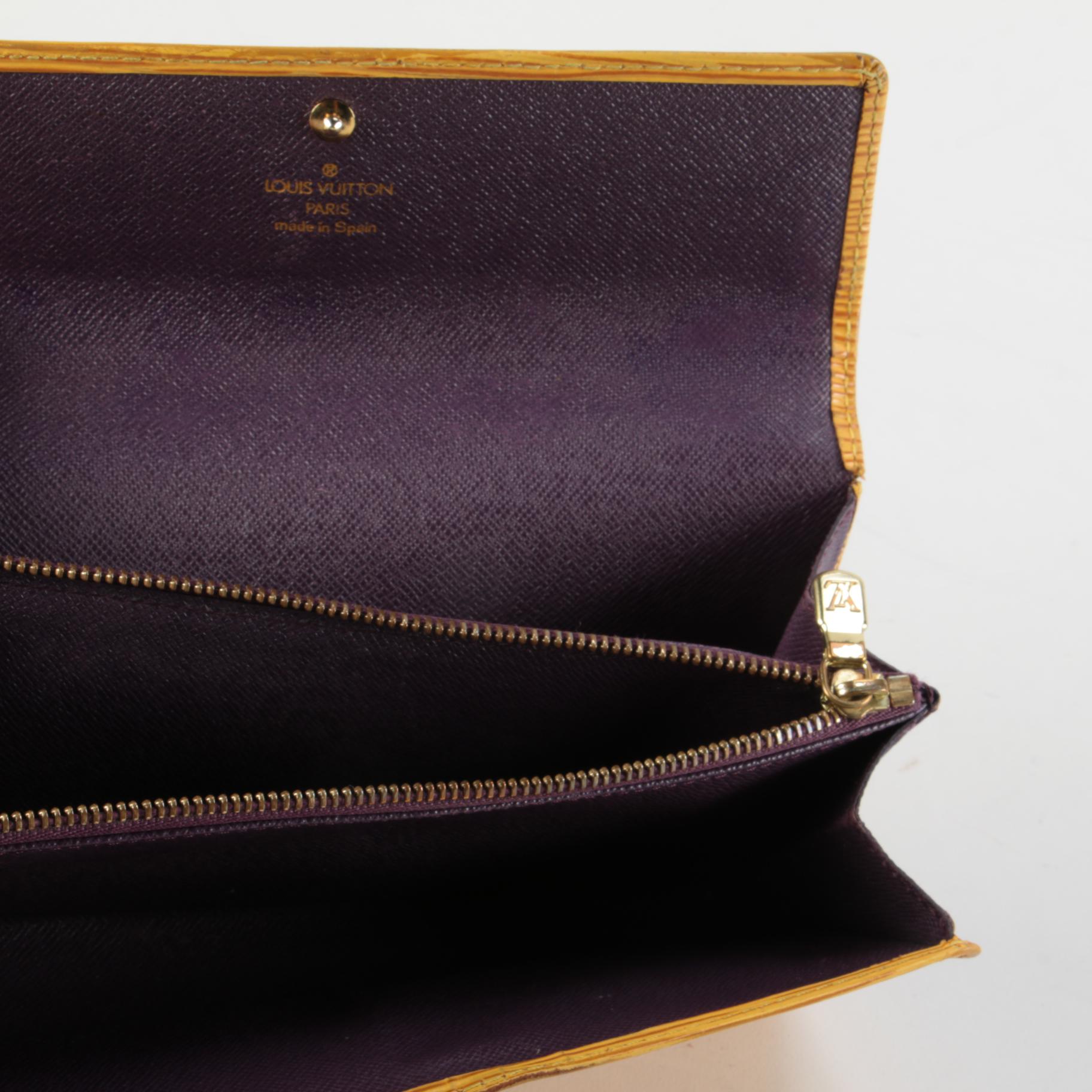 Modified Louis Vuitton Sarah Porte-Tresor Wallet in Mandarin Epi Leather