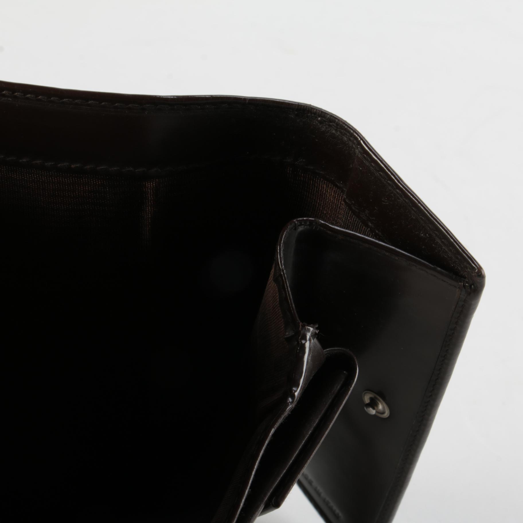 Prada Bifold Flap Wallet in Brown Spazzolato Leather