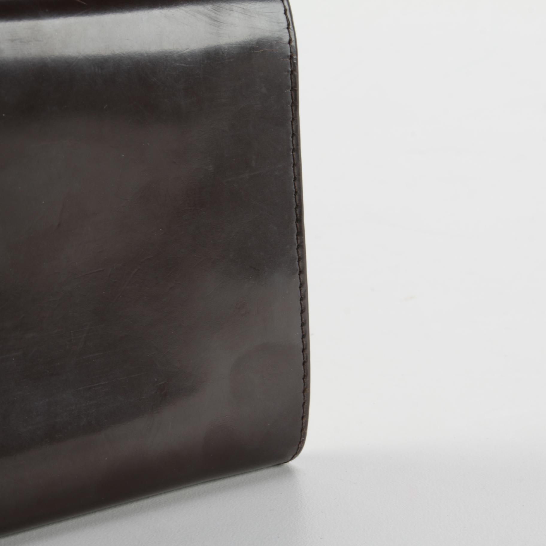 Prada Bifold Flap Wallet in Brown Spazzolato Leather