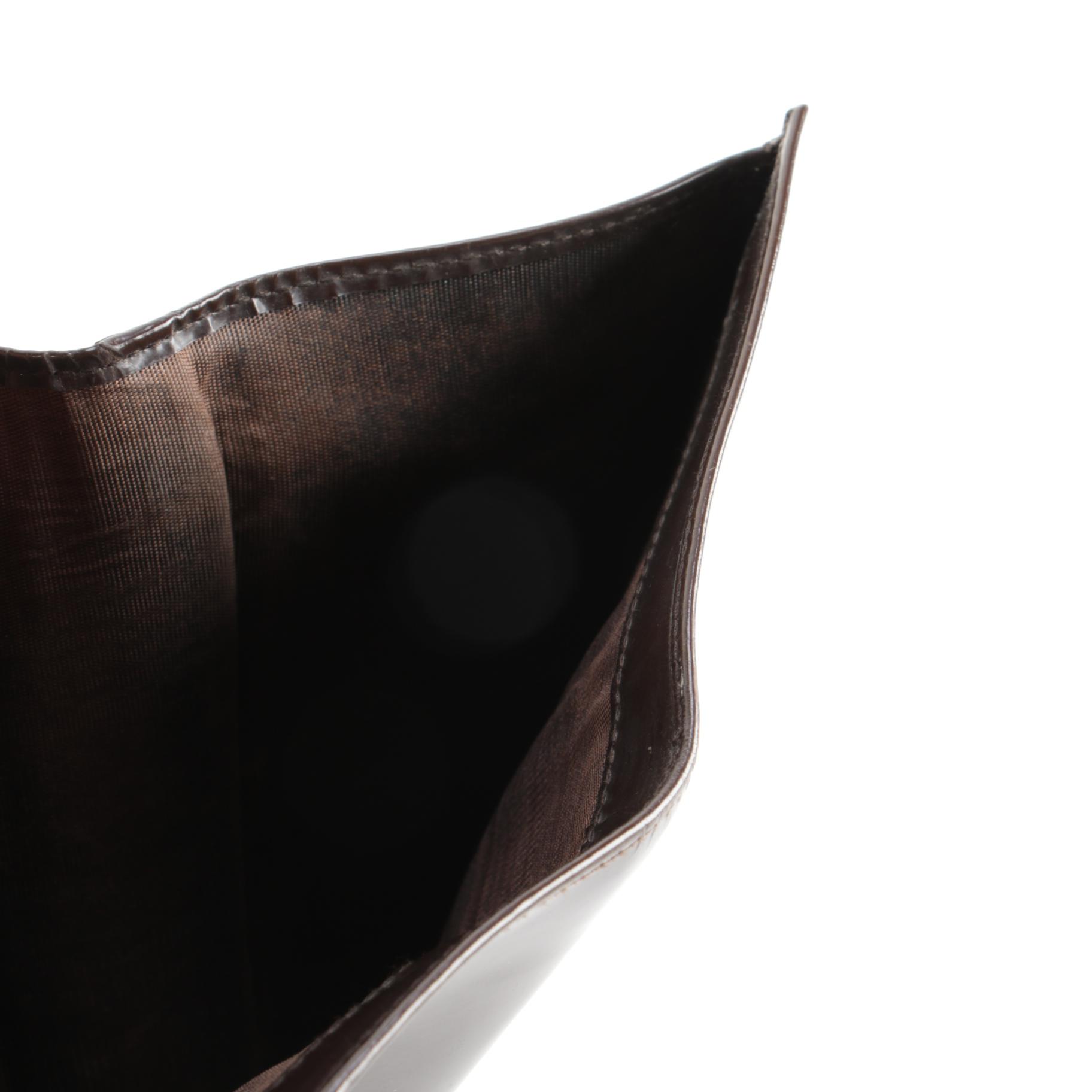 Prada Bifold Flap Wallet in Brown Spazzolato Leather