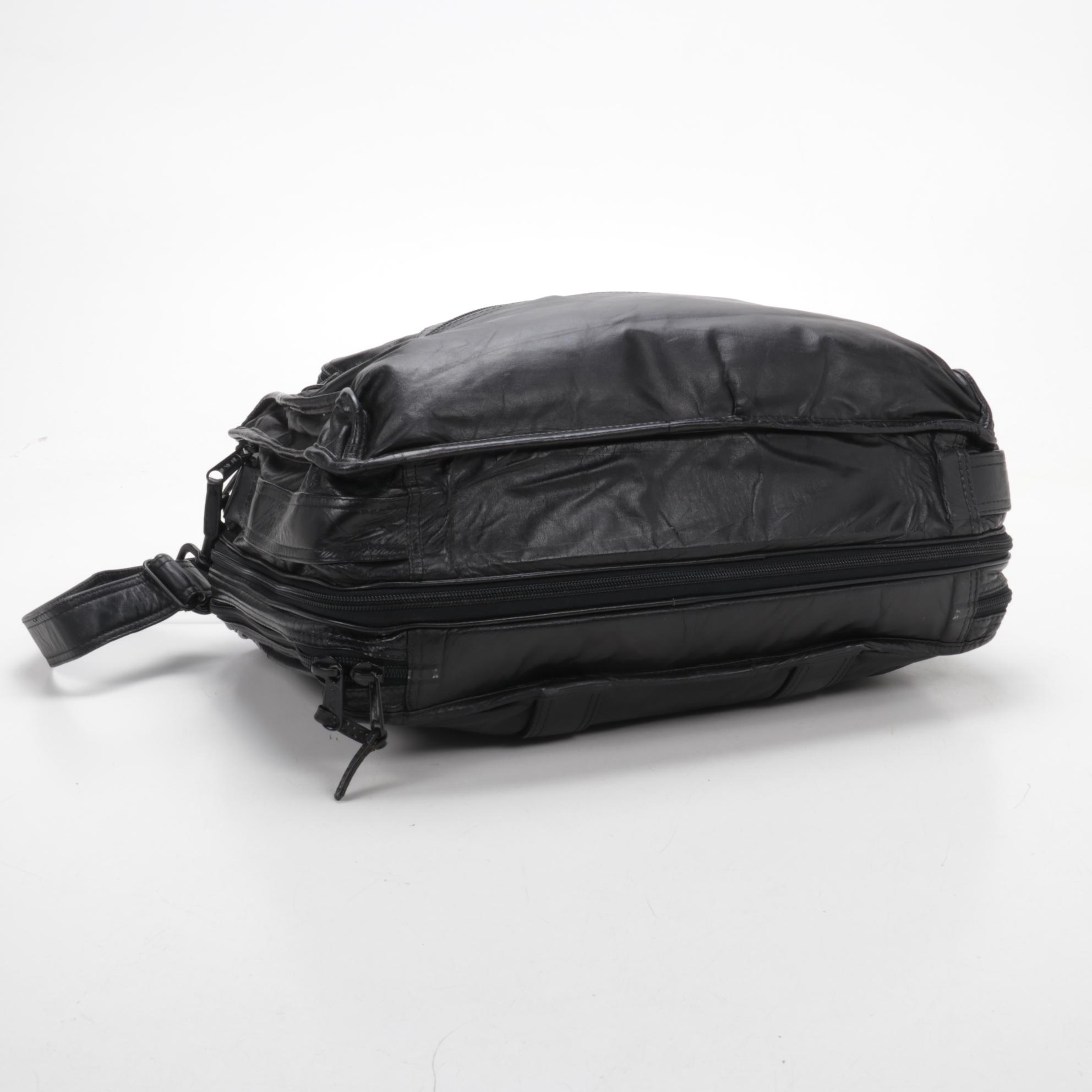 Tumi Black Leather Travel Bags