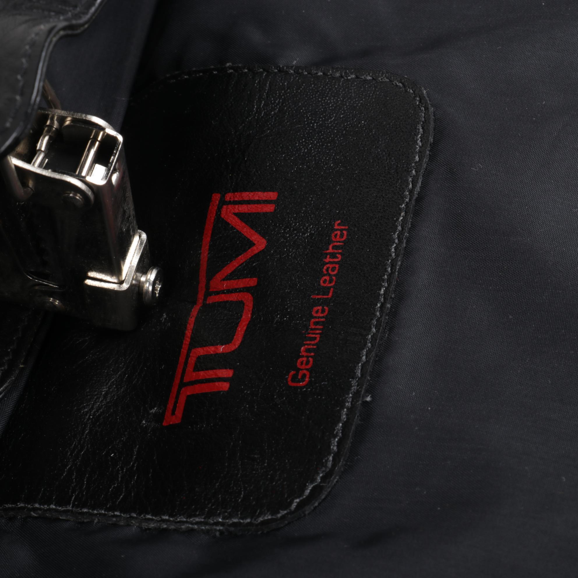 Tumi Black Leather Travel Bags