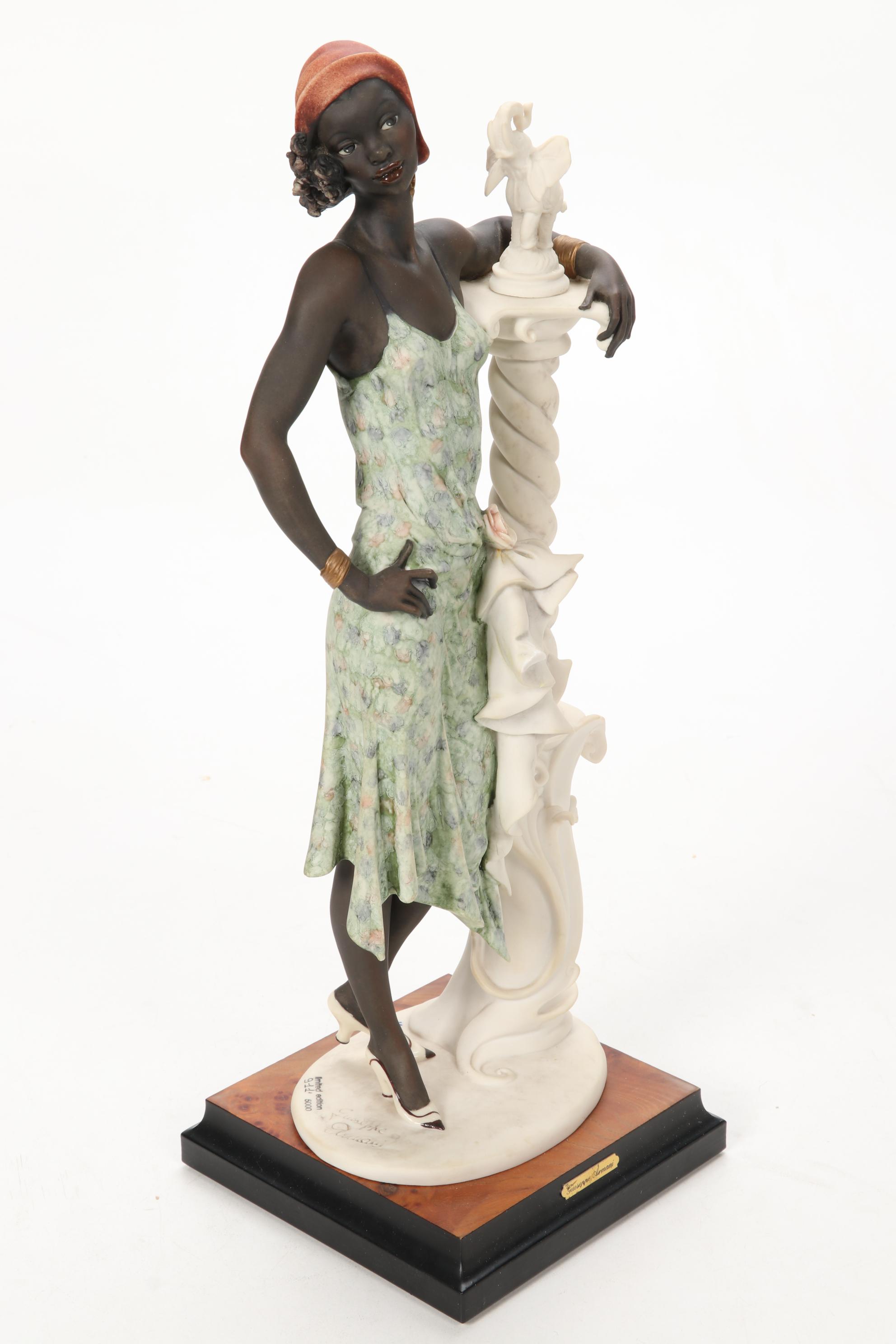 Giuseppe Armani Limited Edition "Black Lady with Elephant" Porcelain Figure