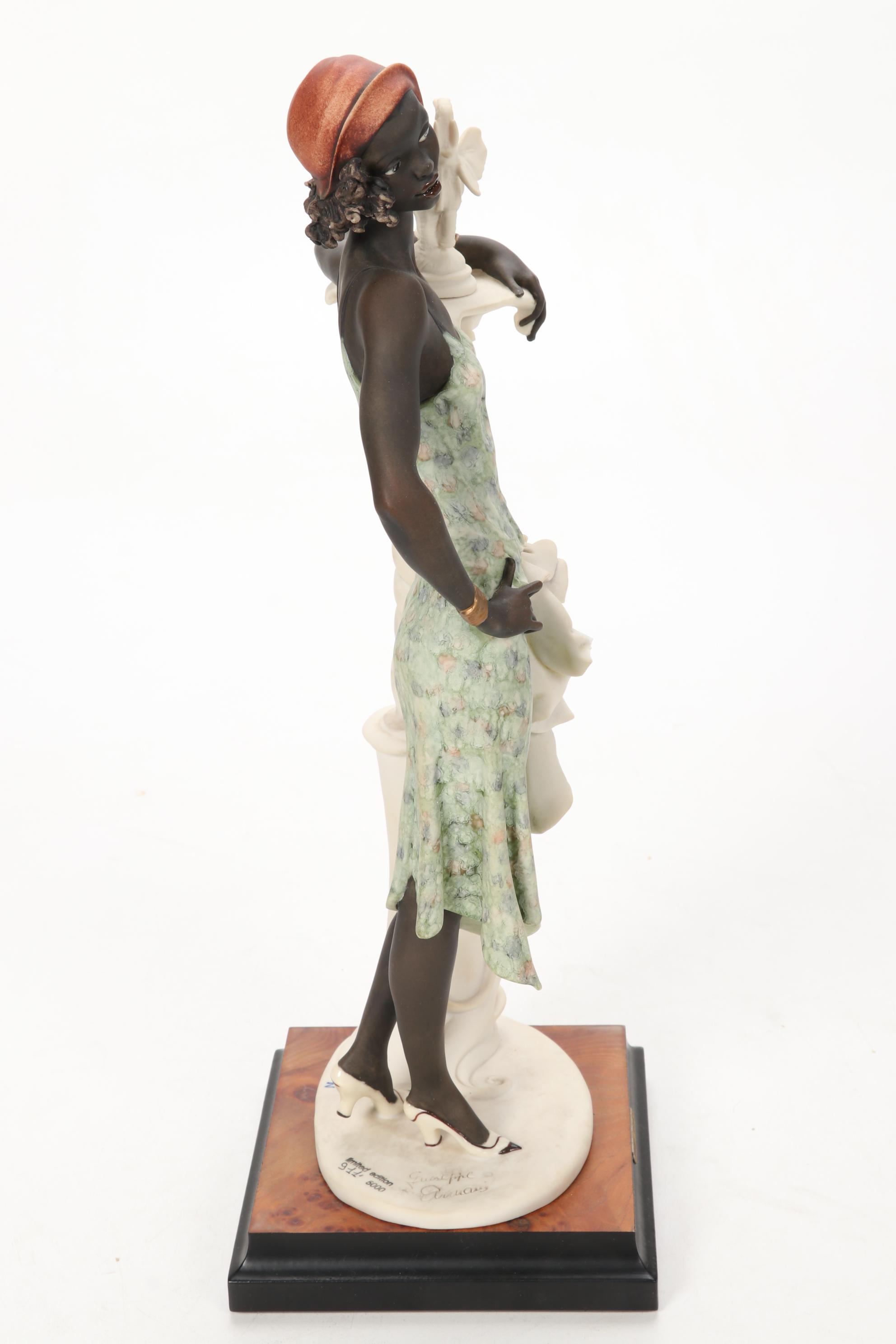 Giuseppe Armani Limited Edition "Black Lady with Elephant" Porcelain Figure