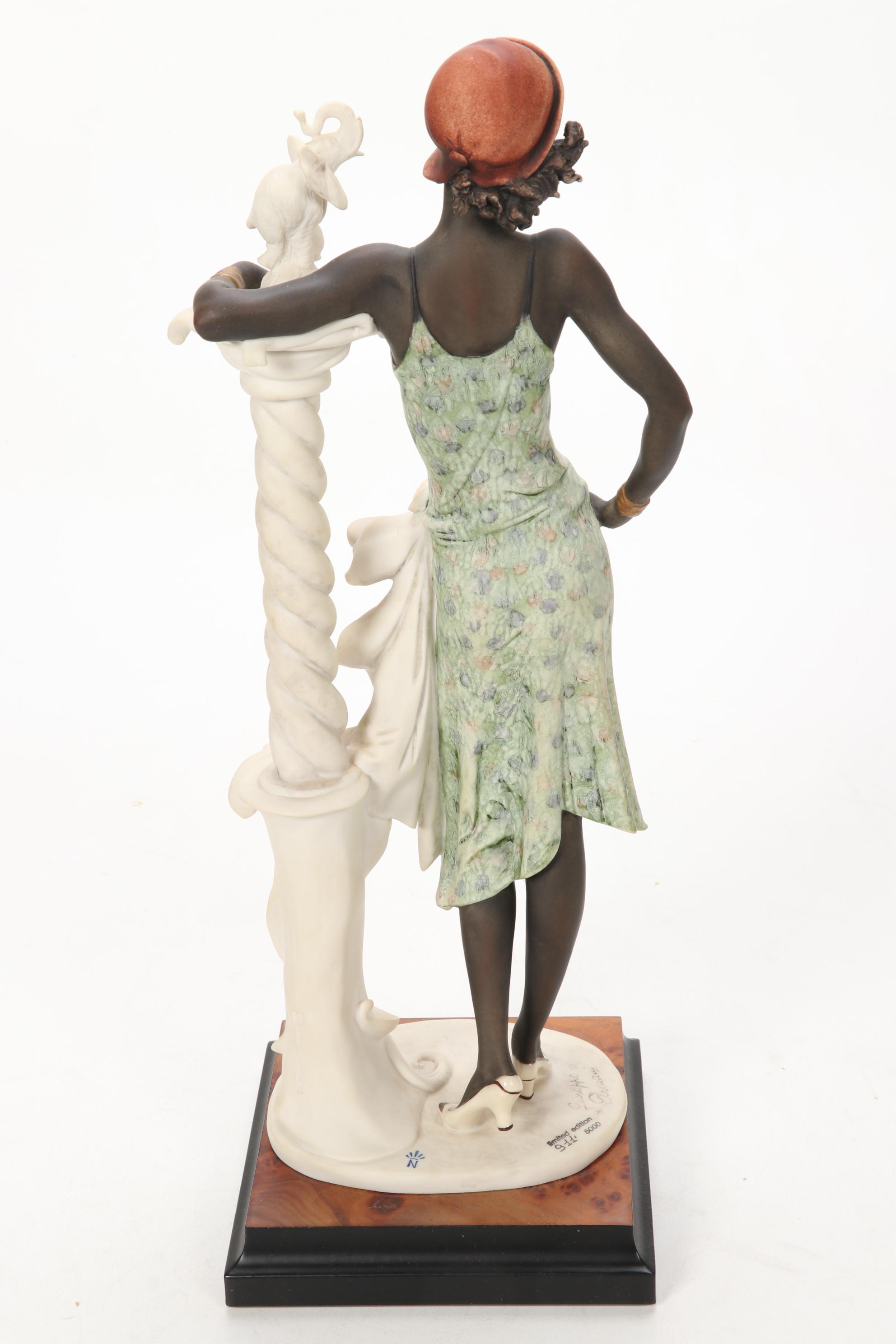 Giuseppe Armani Limited Edition "Black Lady with Elephant" Porcelain Figure