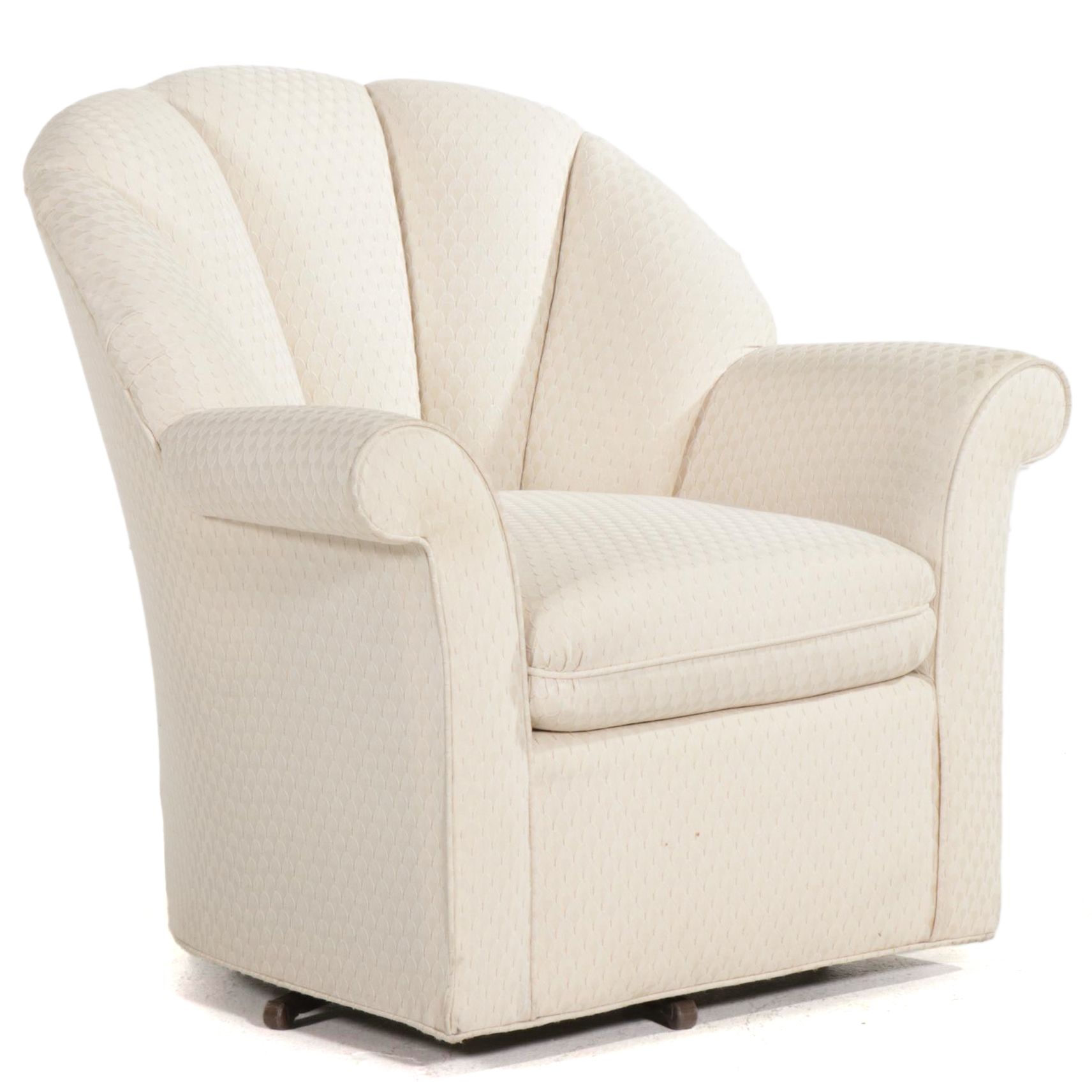 Paul Robert for Sofa Express Art Deco Style Upholstered Swivel Chair