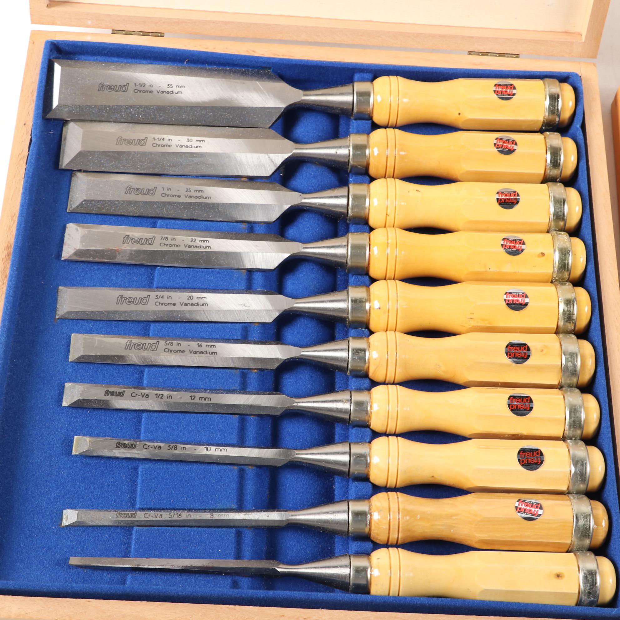 Freud and Sandvik Professional Woodworking Chisel Sets