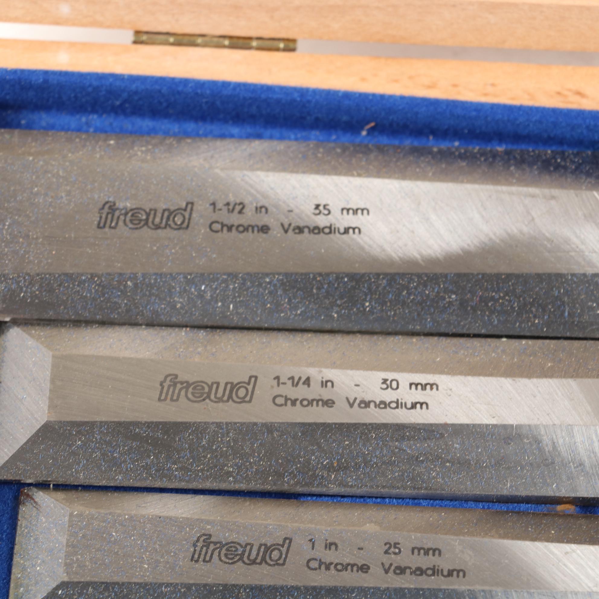 Freud and Sandvik Professional Woodworking Chisel Sets