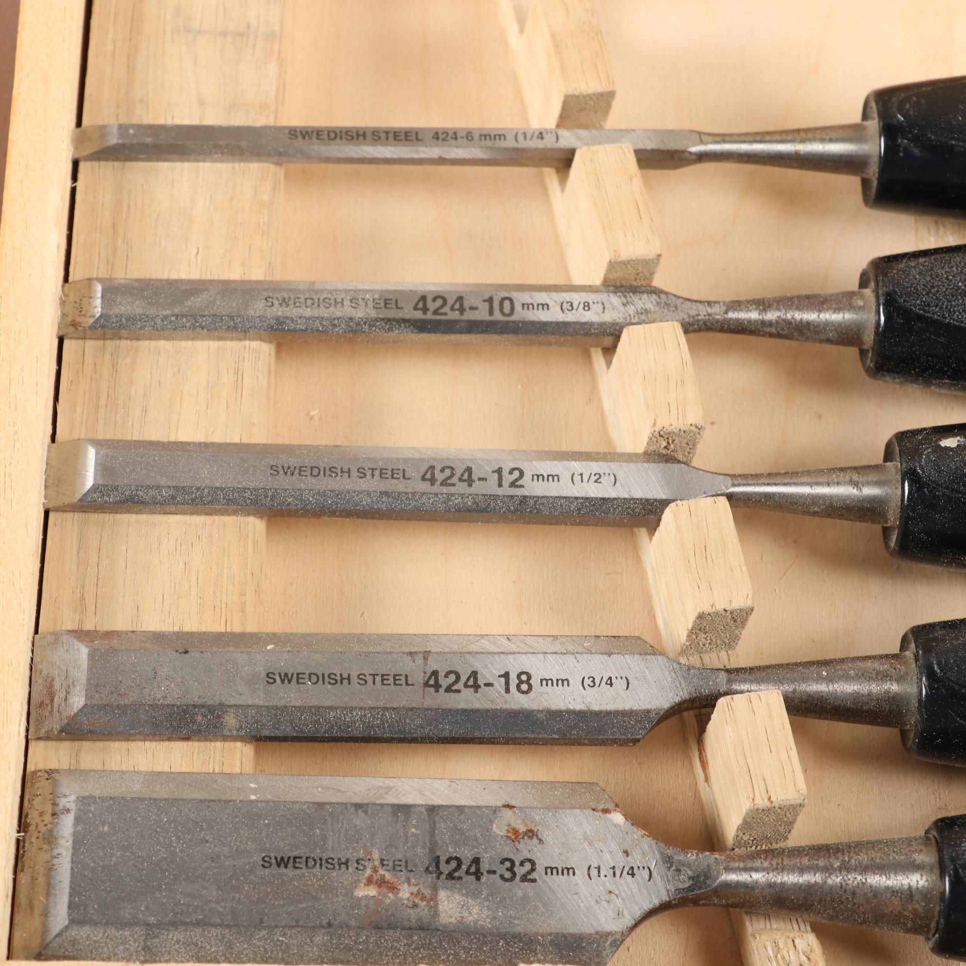 Freud and Sandvik Professional Woodworking Chisel Sets