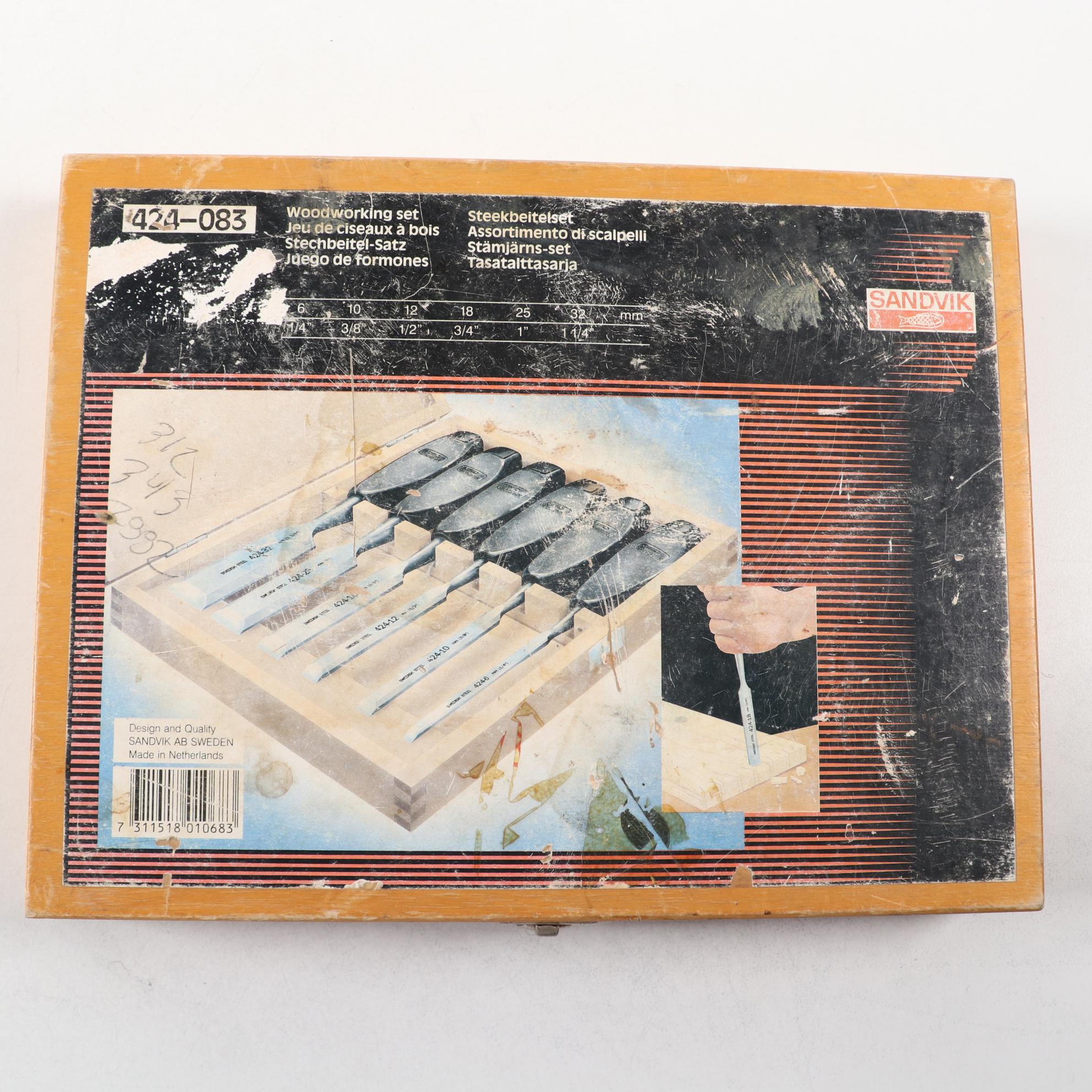 Freud and Sandvik Professional Woodworking Chisel Sets