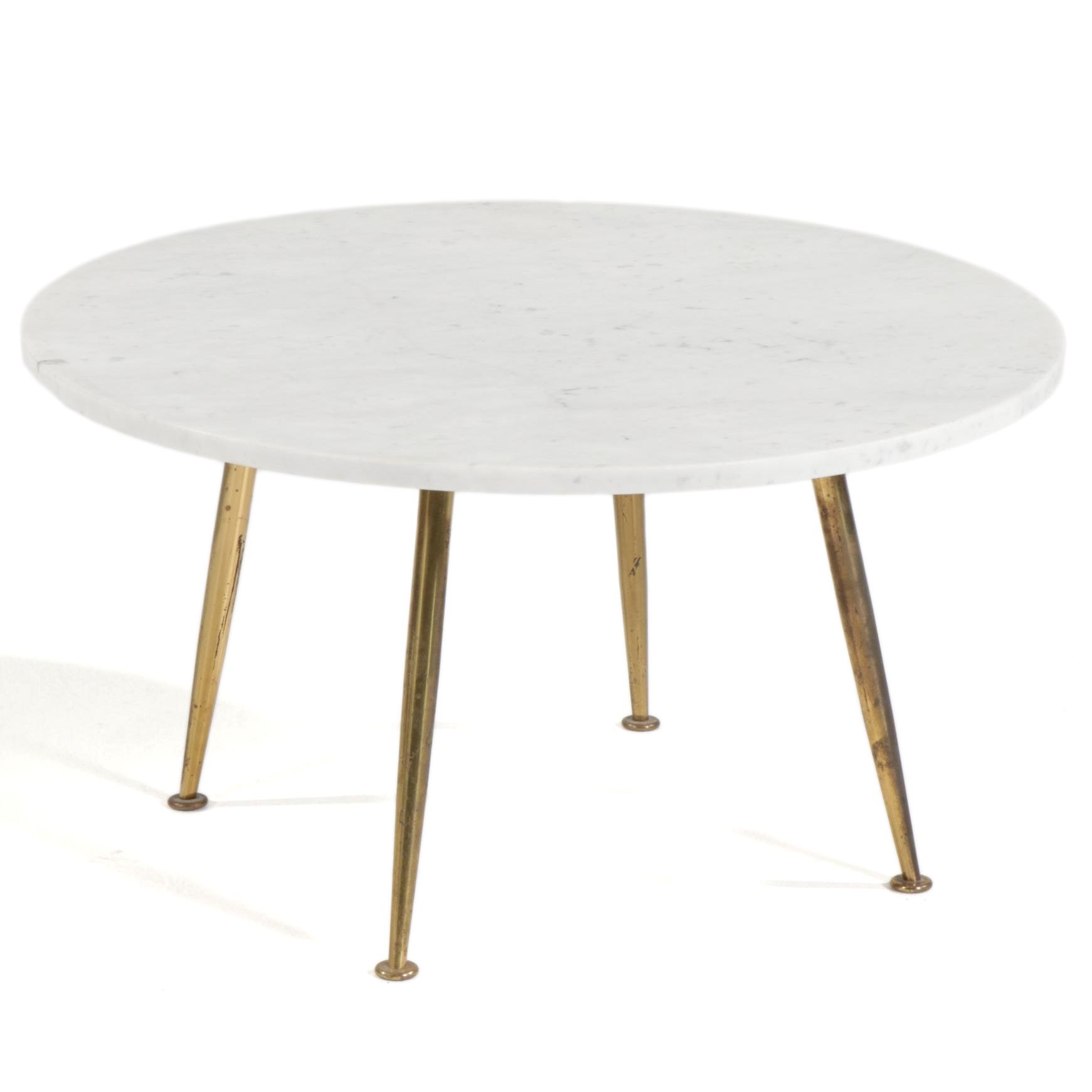 Walker Zanger Italian Marble Top Mid Century Modern Coffee Table