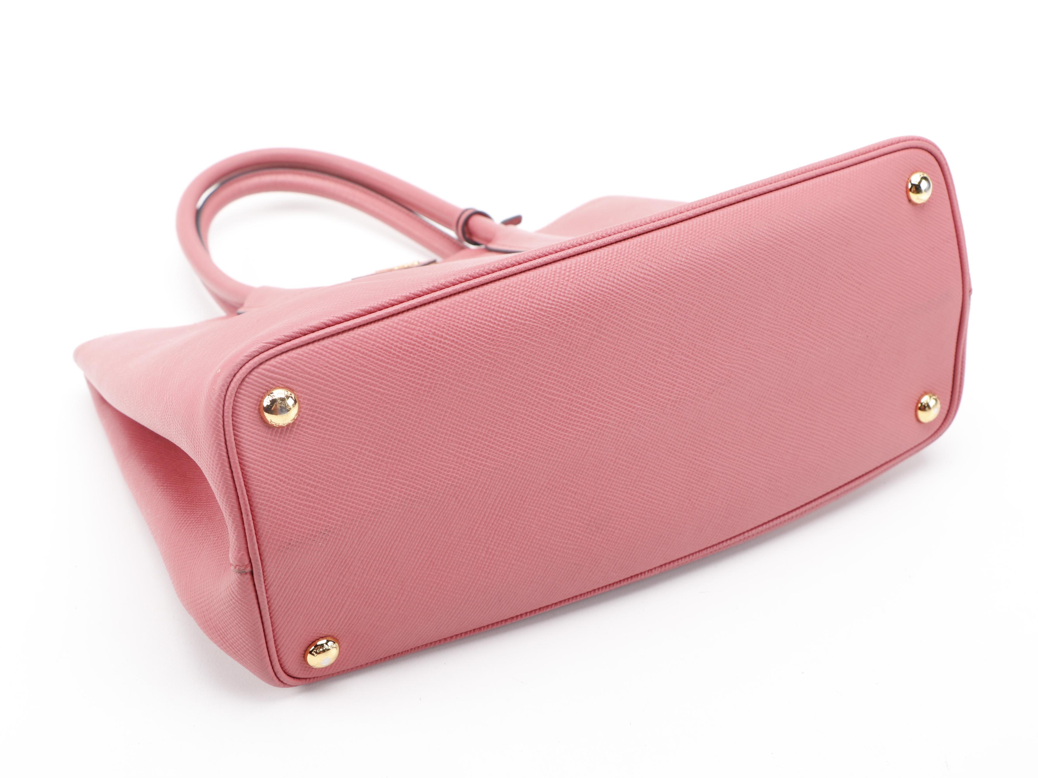 Prada Pink Saffiano Leather Two-Way Tote