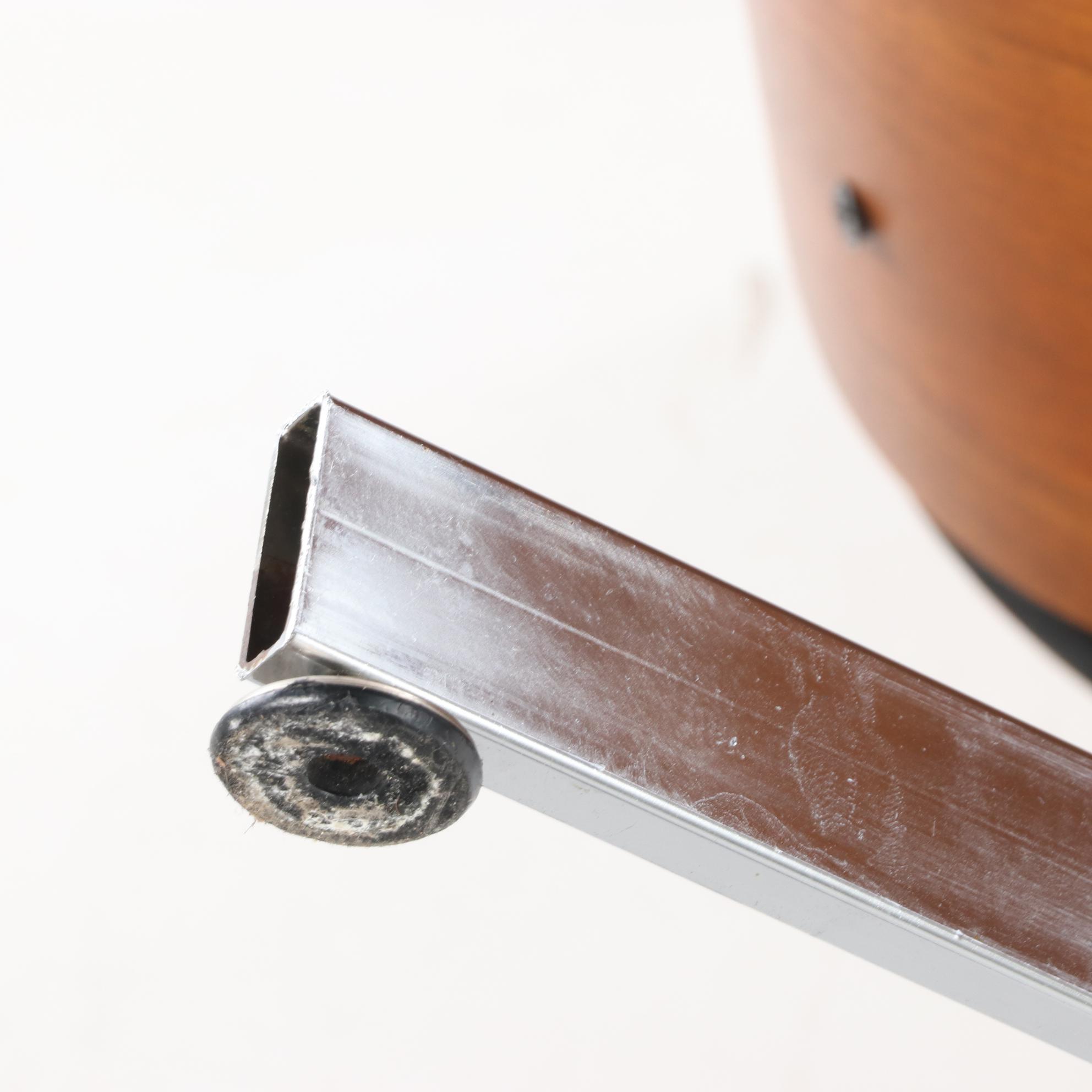 Eames Style Laminated Walnut Lounge Chair and Ottoman