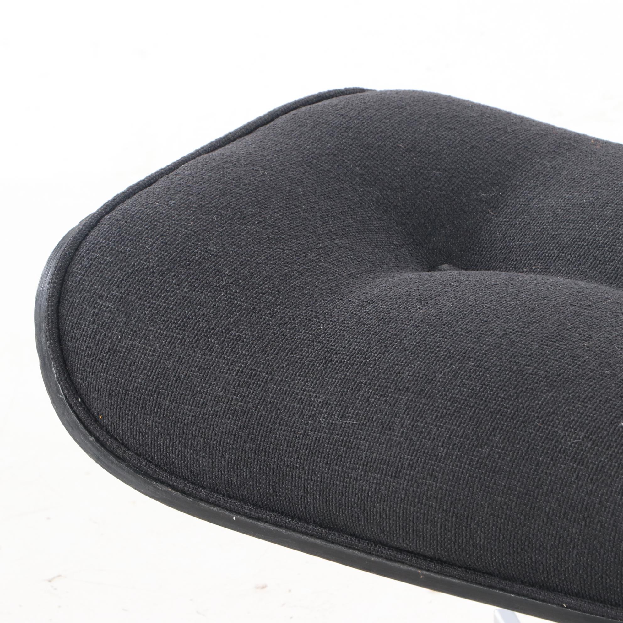 Eames Style Laminated Walnut Lounge Chair and Ottoman