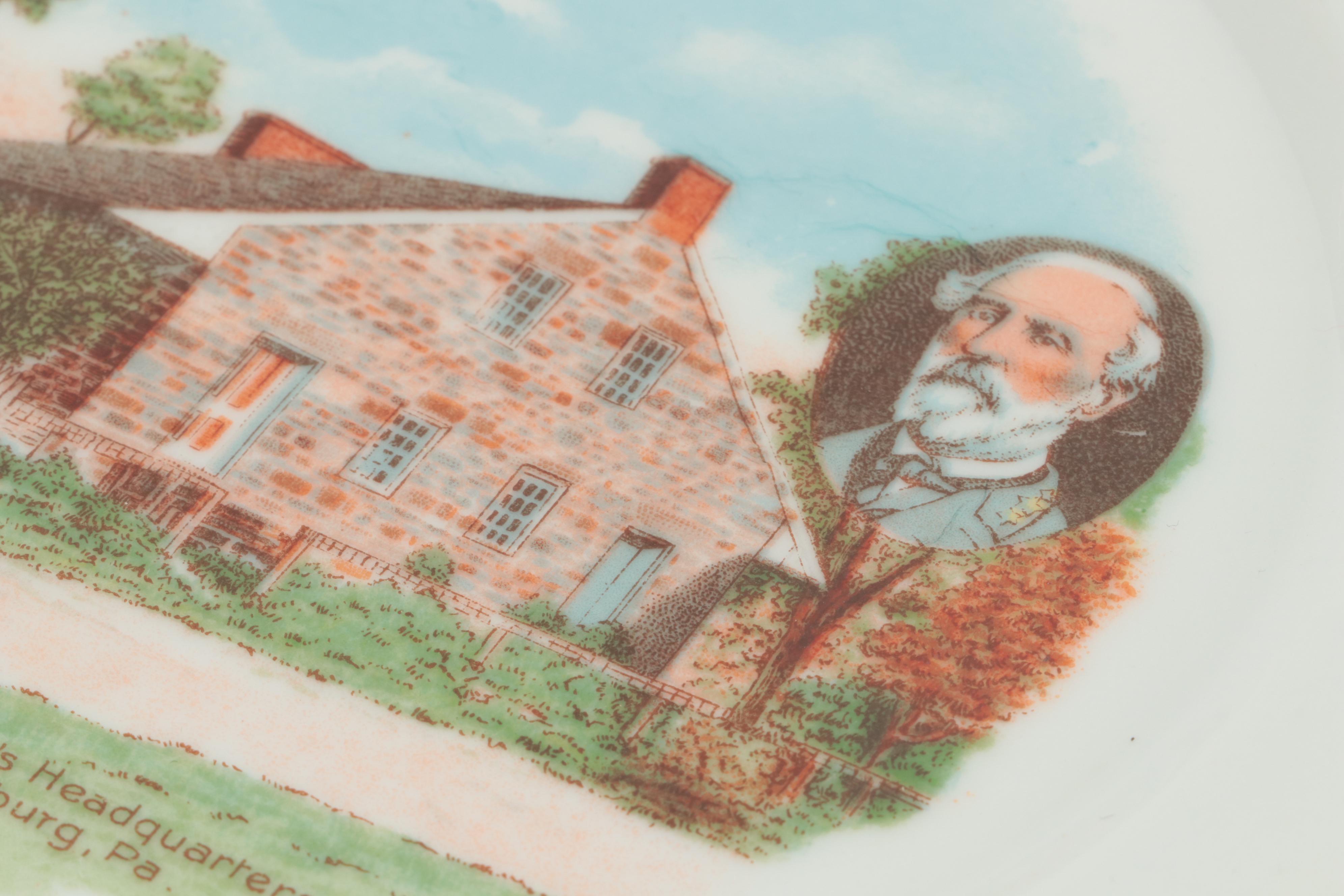 G.H.B. Co. Bavaria German Gettysburg Souvenir Plate