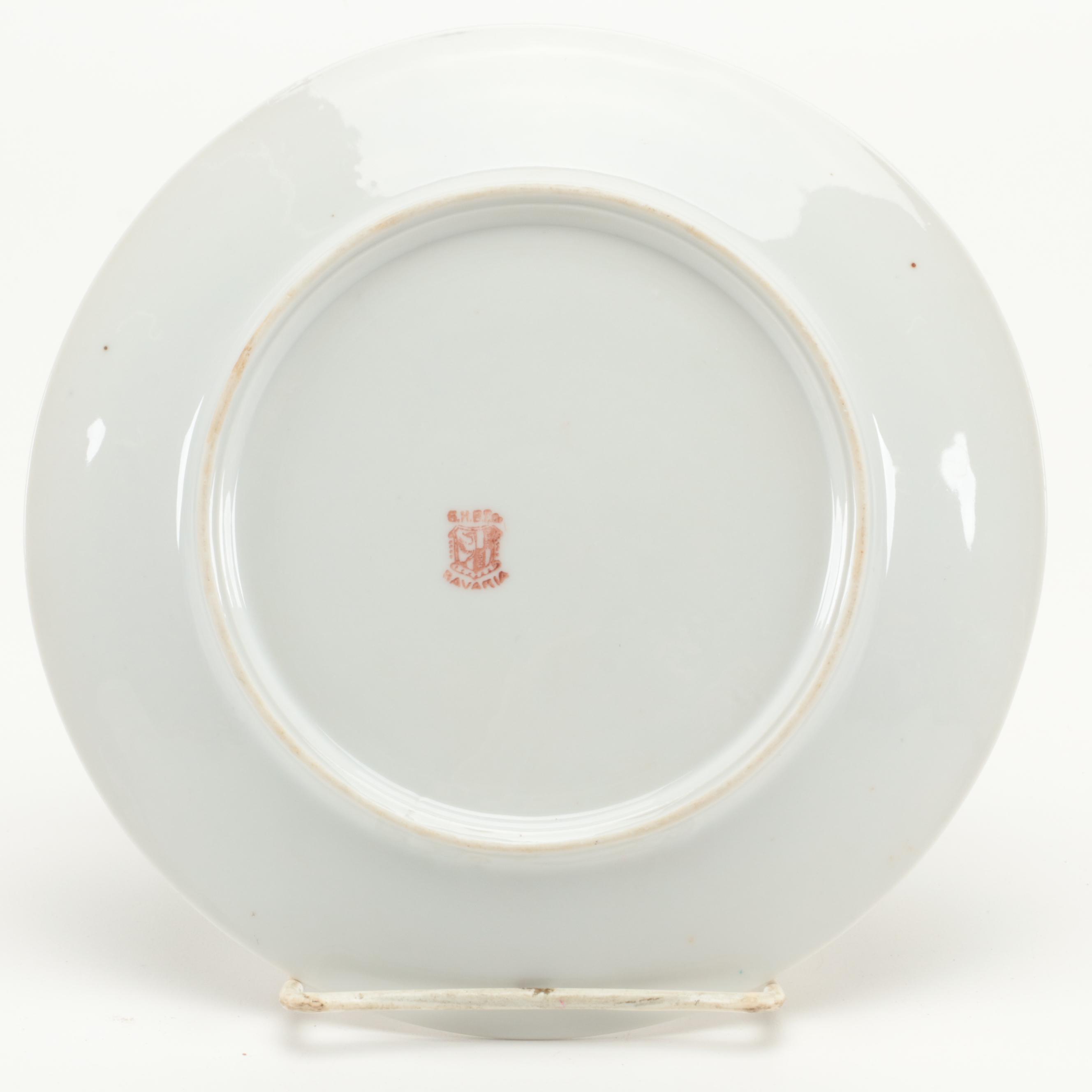 G.H.B. Co. Bavaria German Gettysburg Souvenir Plate