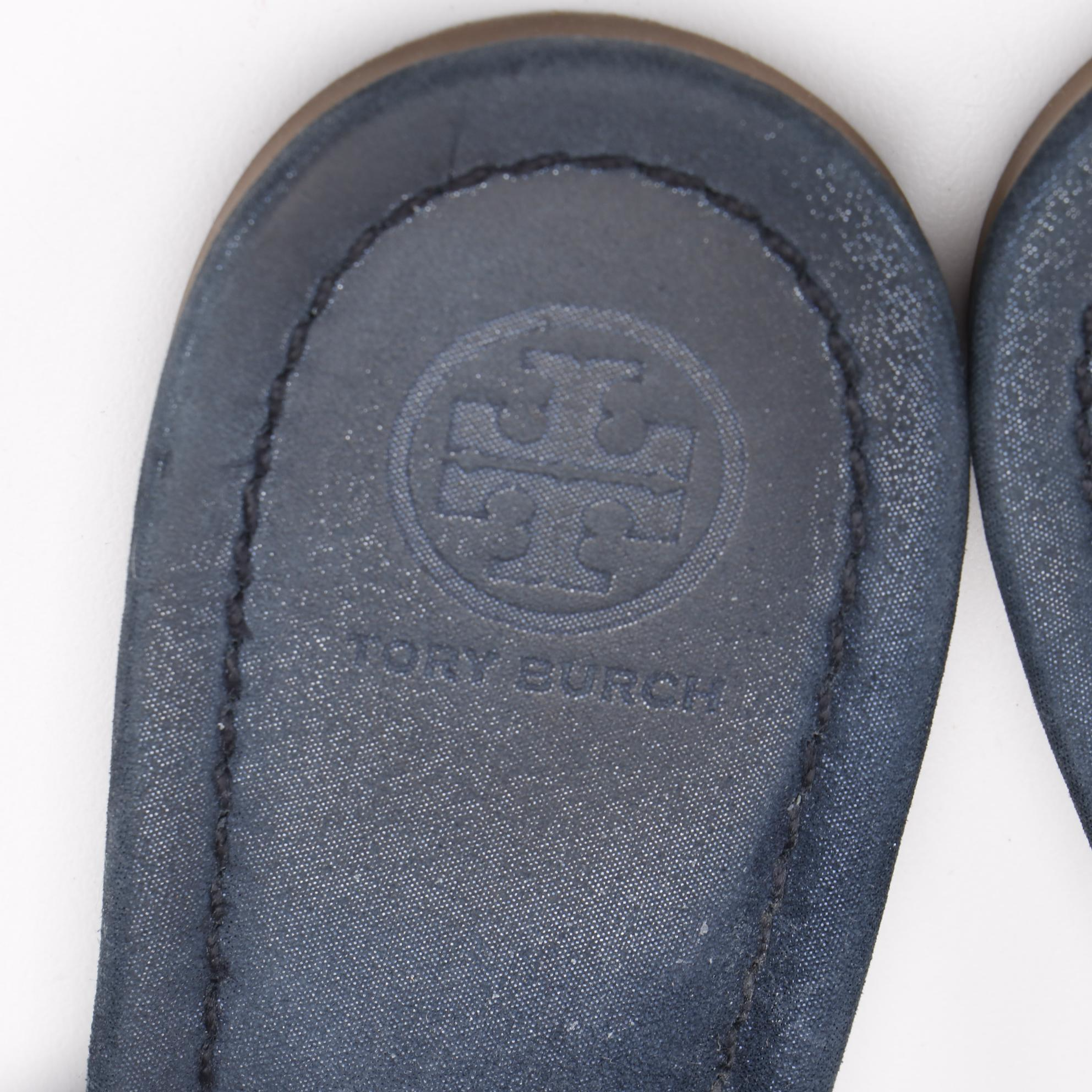 Tory Burch Miller Sandals in Midnight Sparkle Suede
