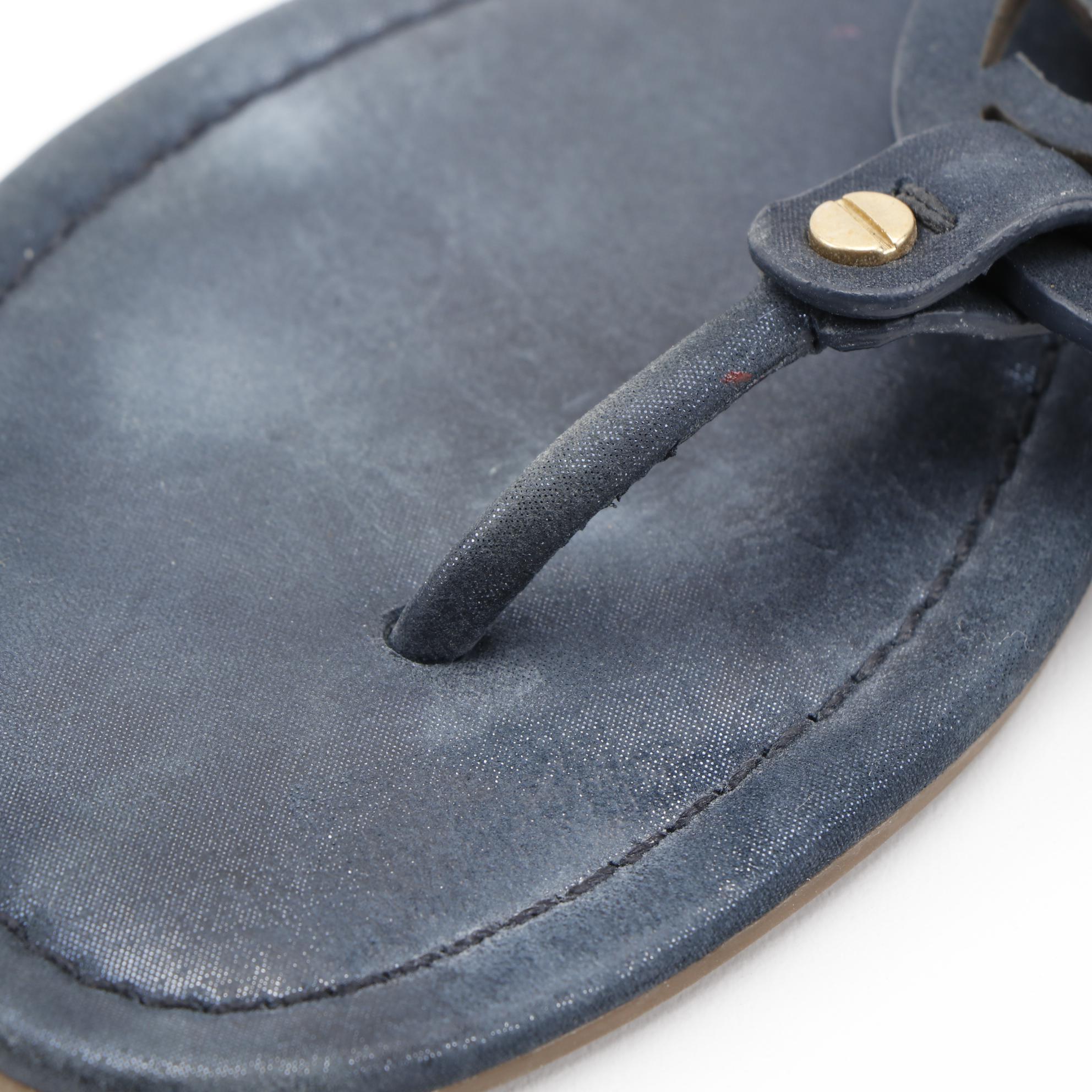 Tory Burch Miller Sandals in Midnight Sparkle Suede